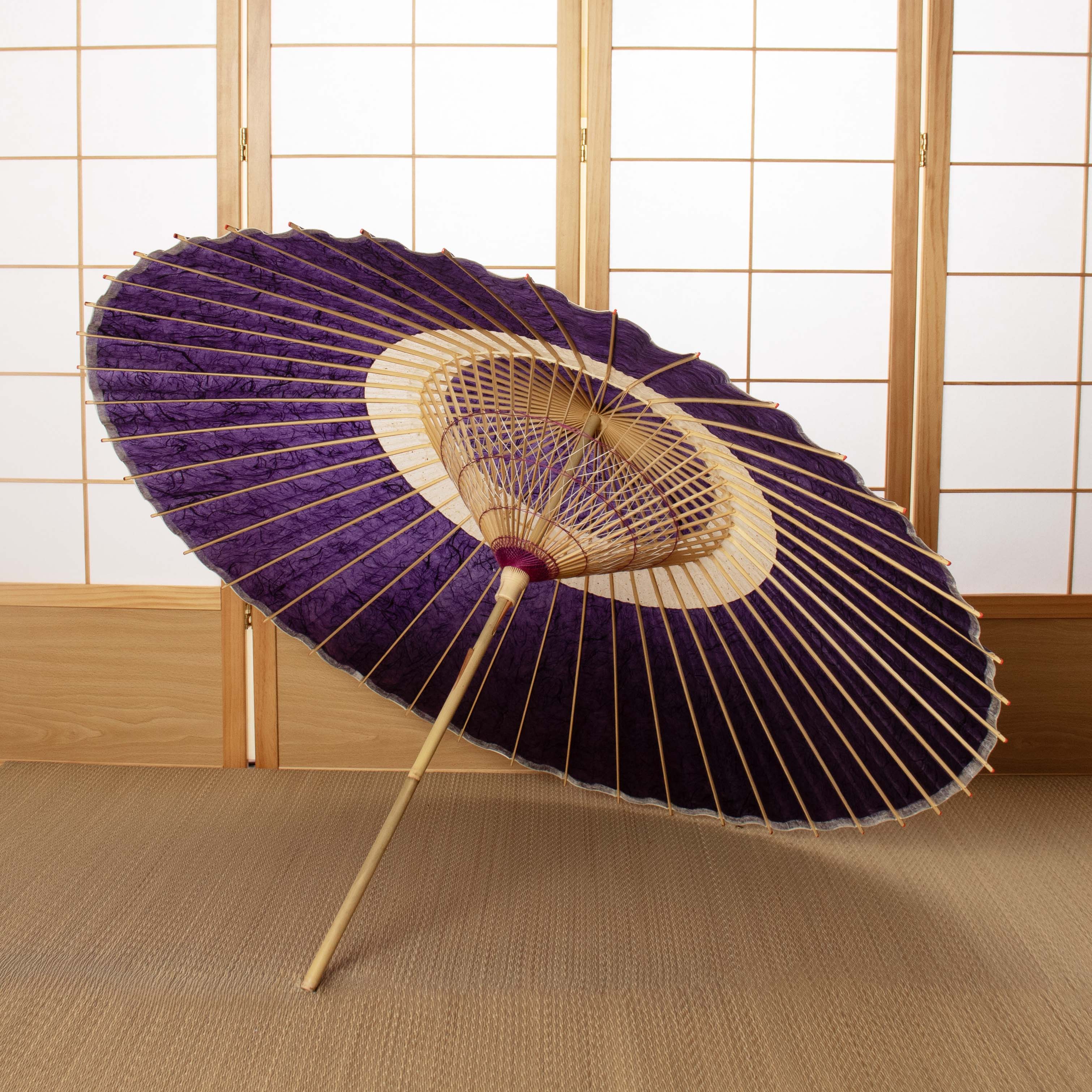 辻倉『極み』蛇の目柄/黒谷 / 紫霞