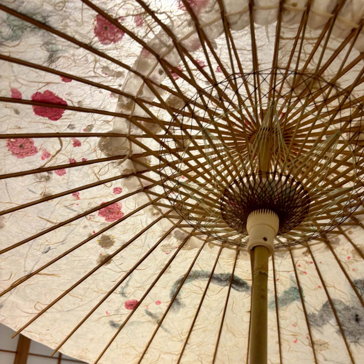 手描き 和日傘「紅梅白梅」