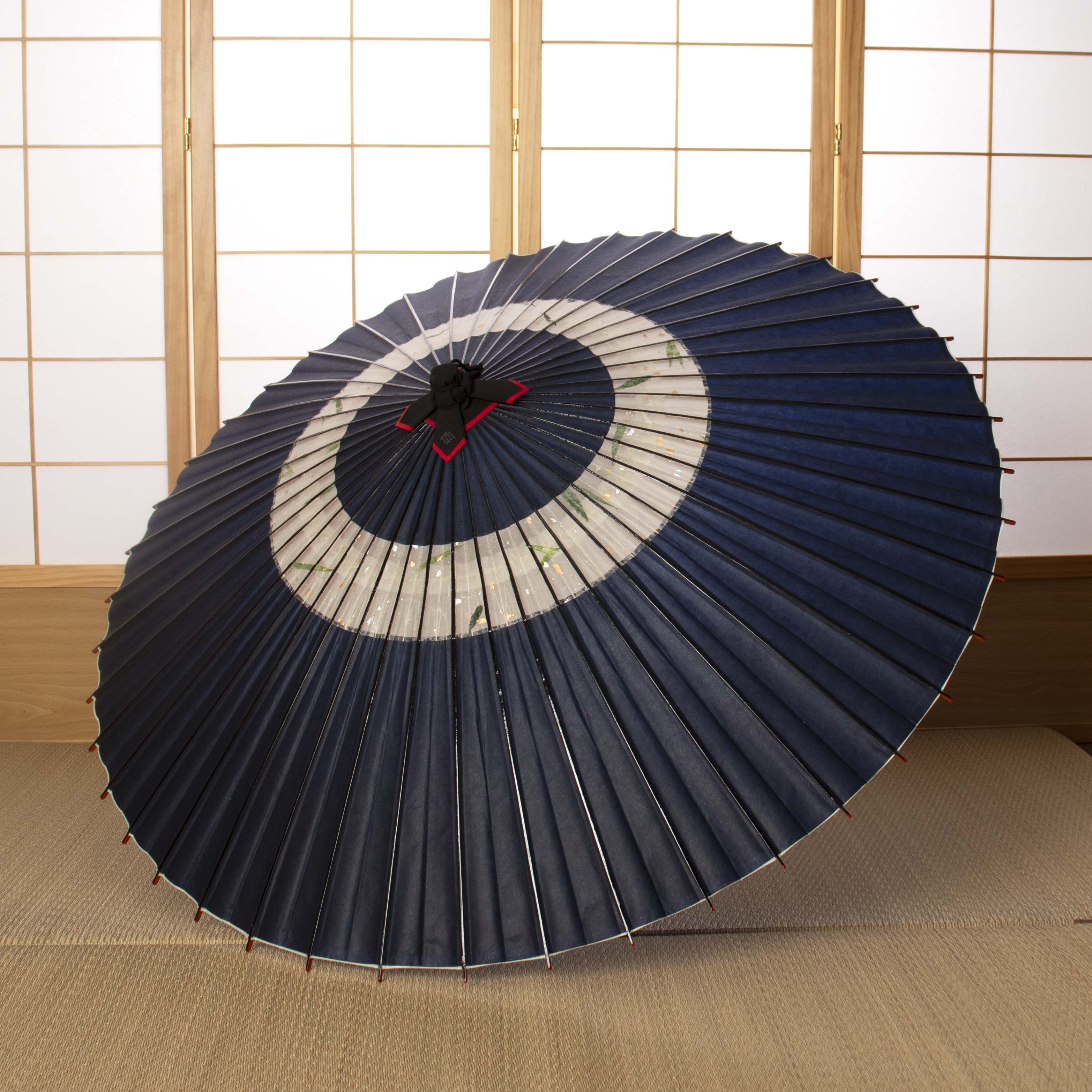 特選蛇の目柄 藍に笹