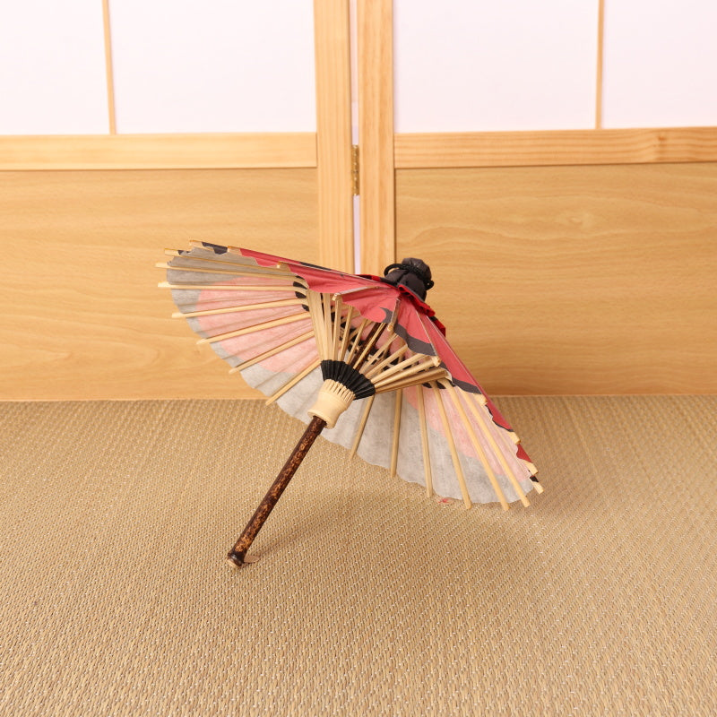 ディズニー/京都伝統工芸 姫和傘③ミッキー月奴/赤