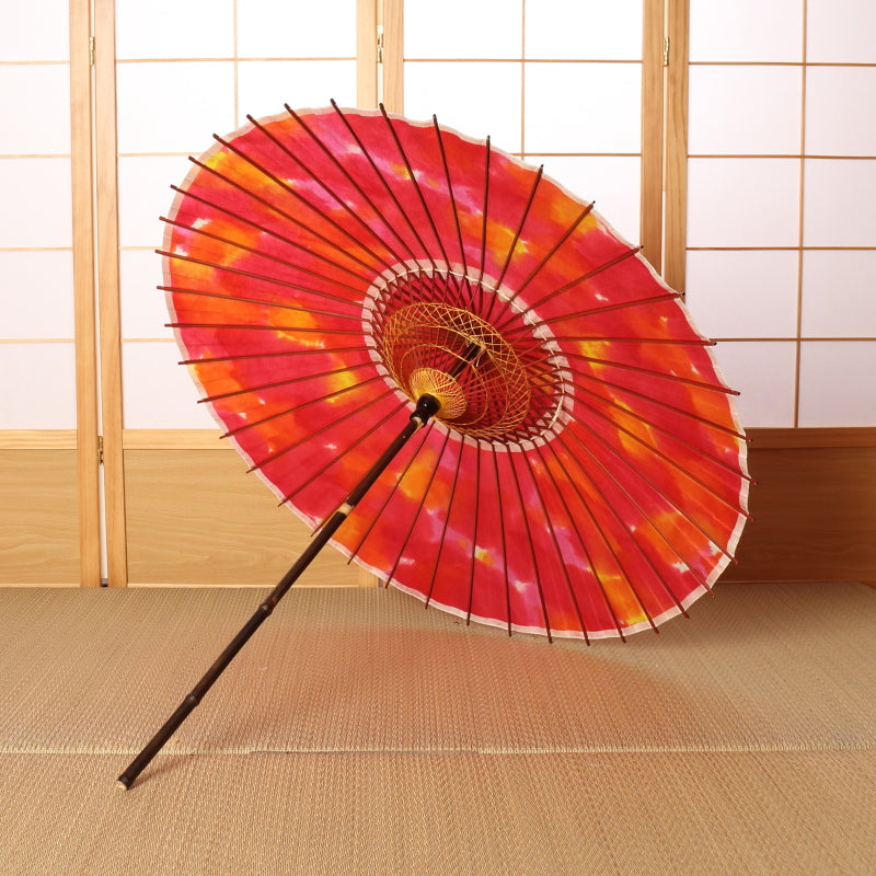 黒竹和日傘 ぼかし染め『パンジー』朱黄