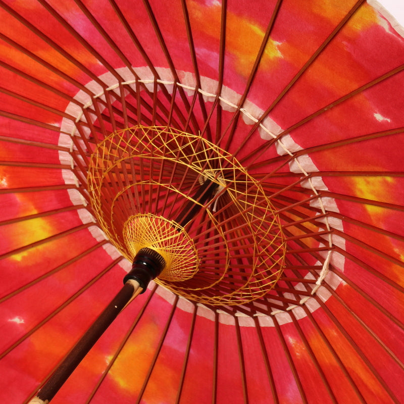 黒竹和日傘 ぼかし染め『パンジー』朱黄