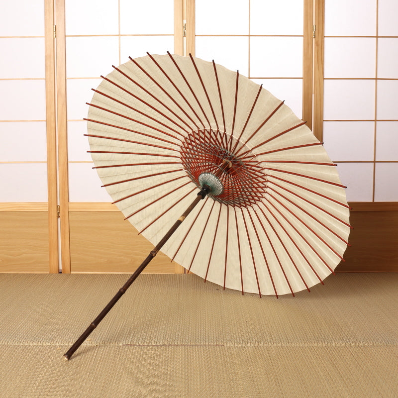 黒竹日傘『縁』縞文様 若草