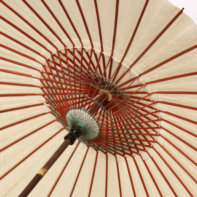 黒竹日傘『縁』縞文様 若草