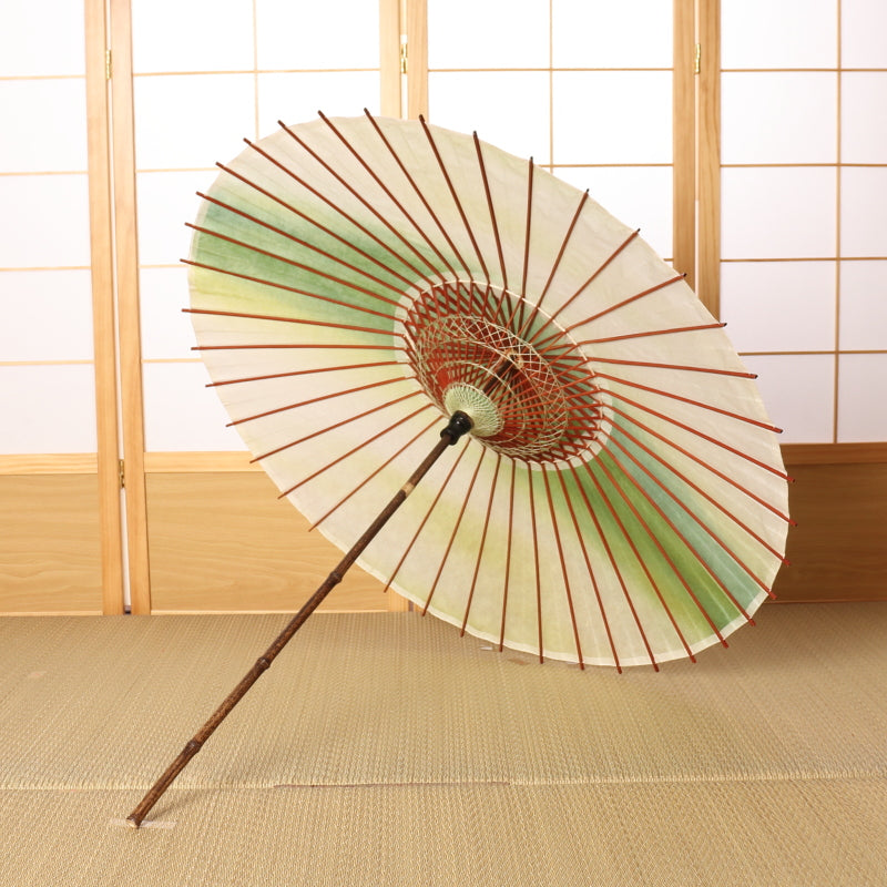 黒竹和日傘 『虹色染め』若草