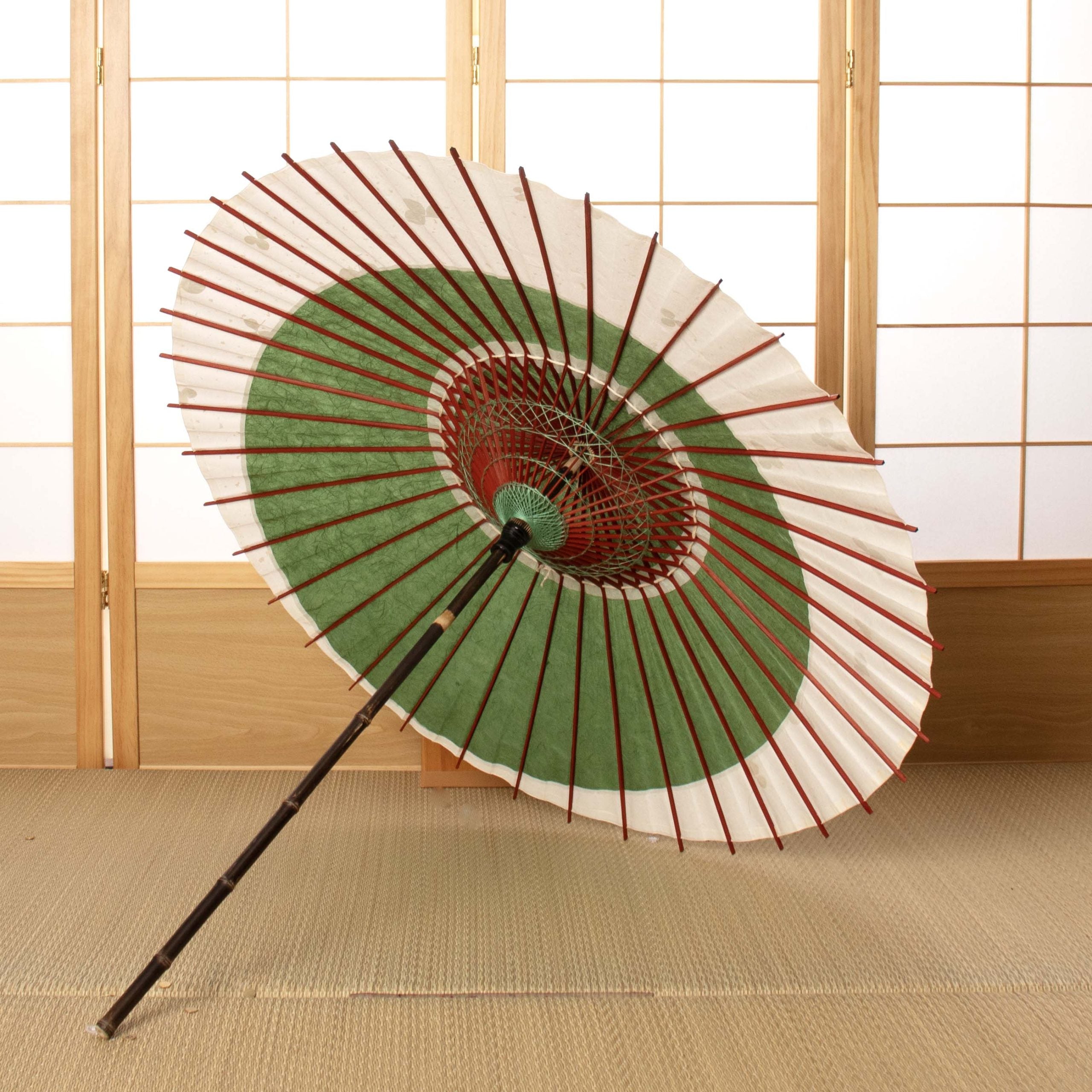 黒竹和日傘 特選月奴『新緑にクローバー』