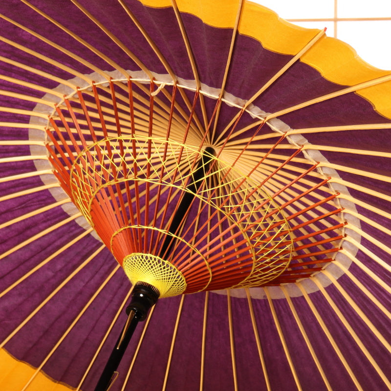 軒色変わり -花紫に黄金-