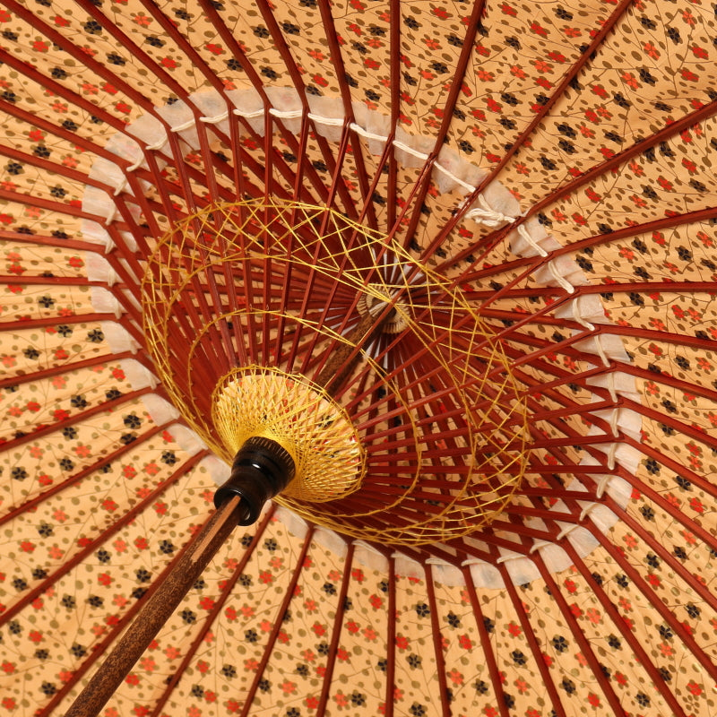 和日傘 金彩京友禅『花ひらく』枝に小梅