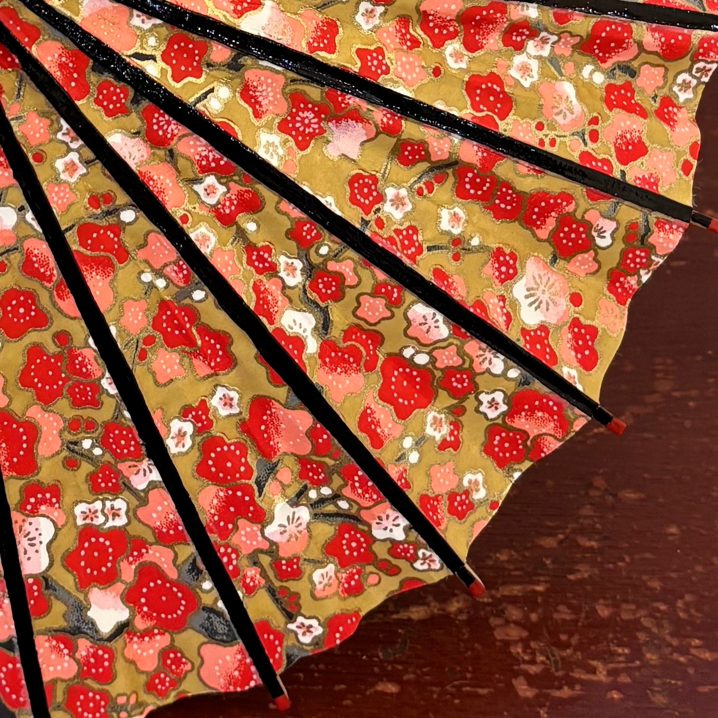 姫和傘 『金雲紅梅』