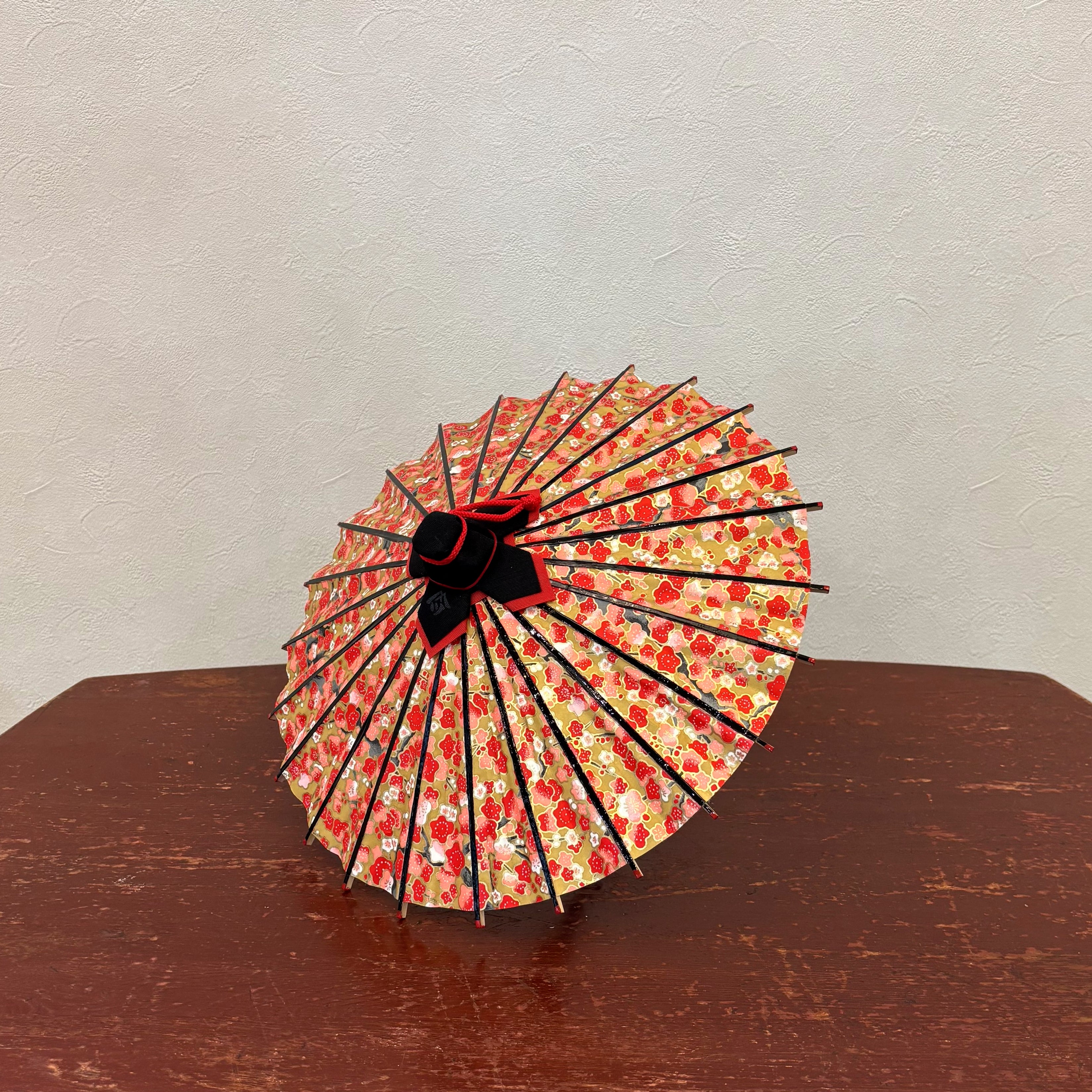 姫和傘 『金雲紅梅』