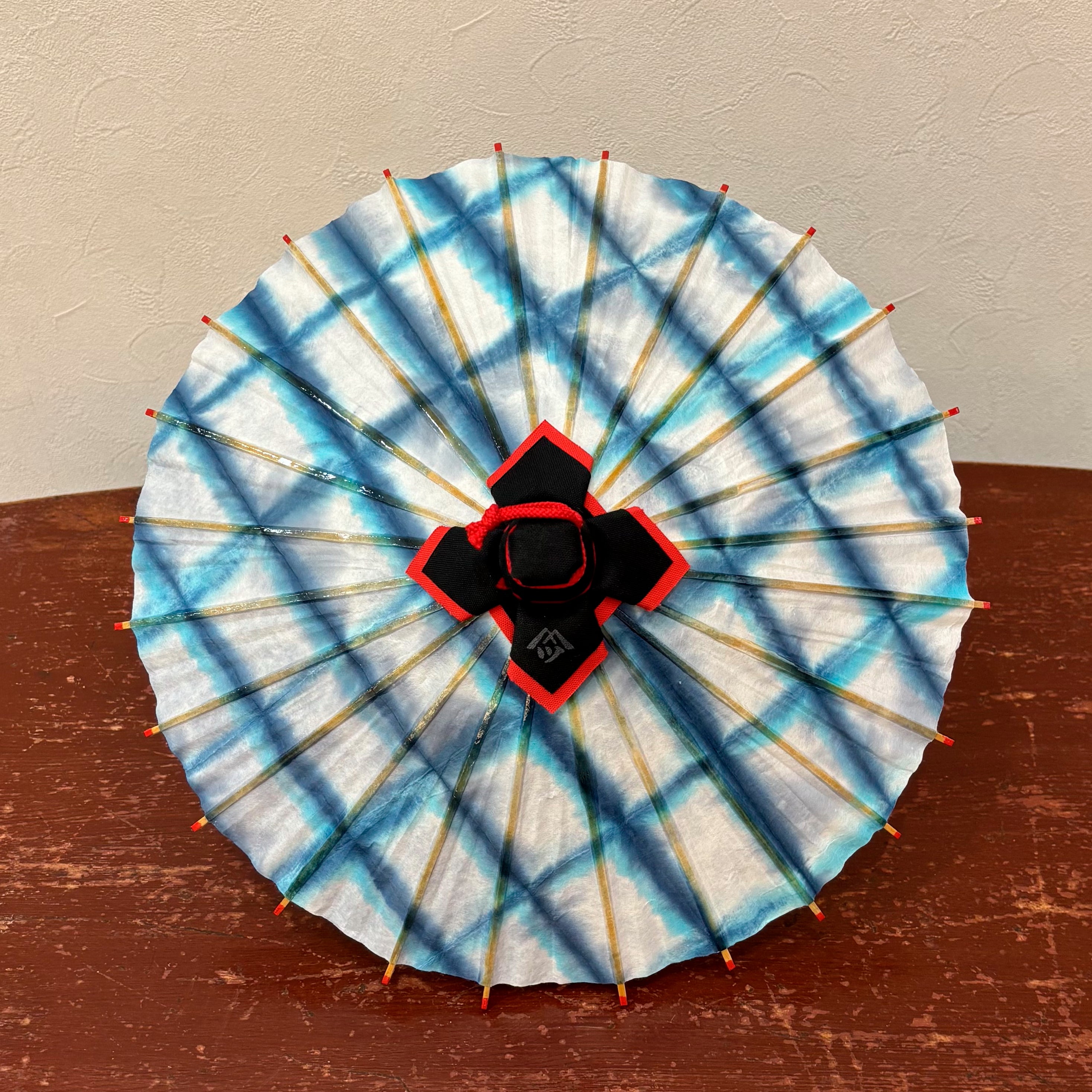 姫和傘 『板染め絞り』水色