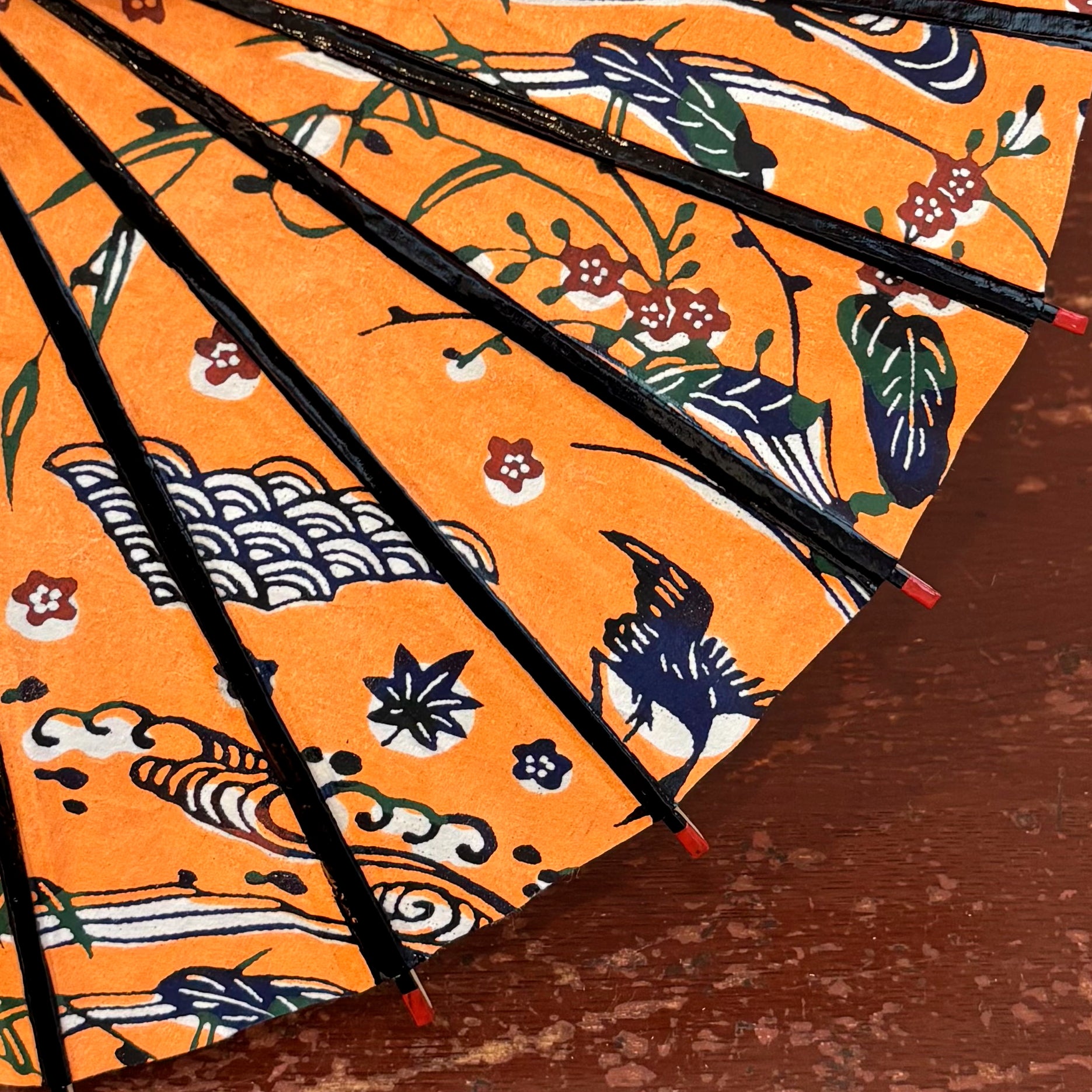 姫和傘 『花鳥風月』朱