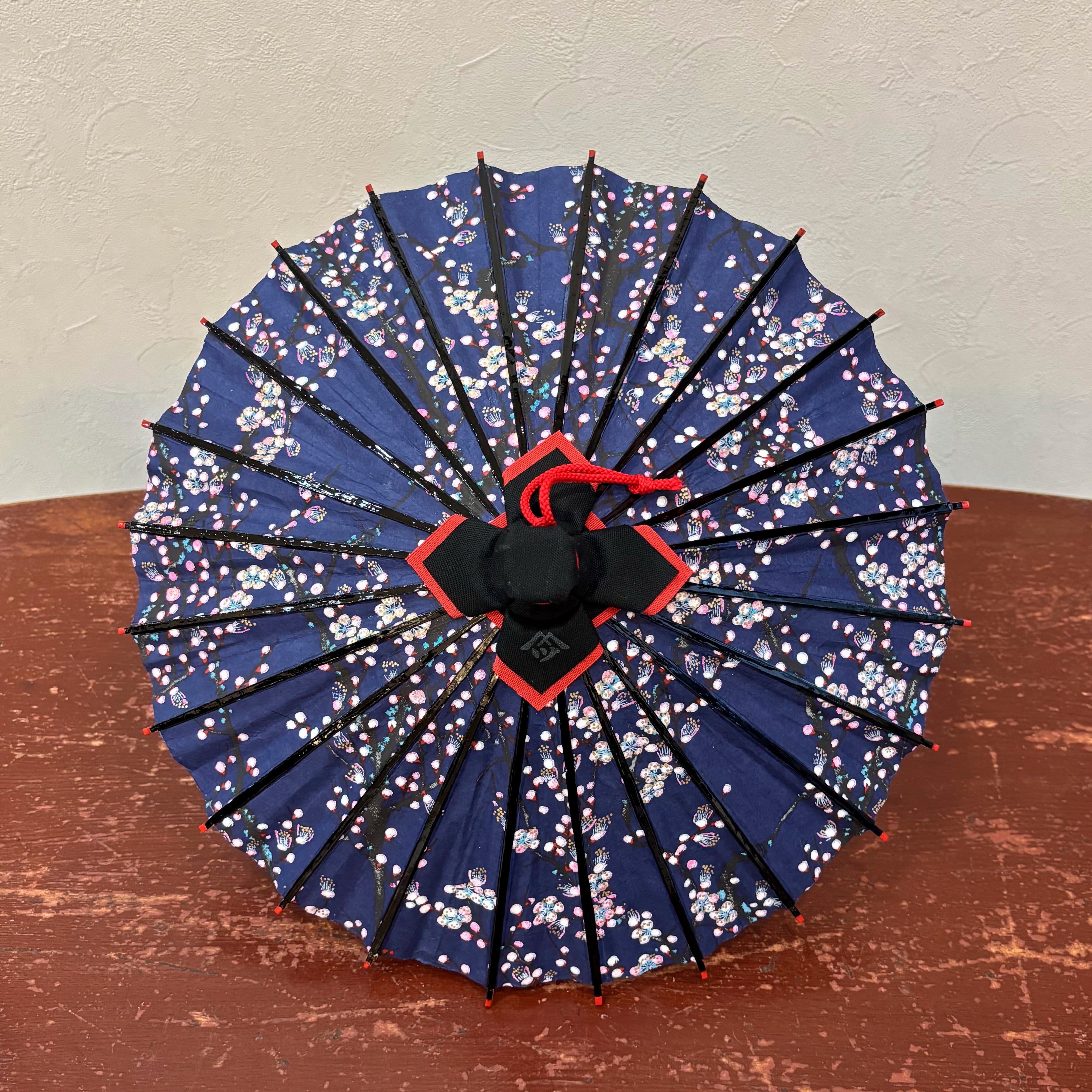 姫和傘 『枝に小梅』藍