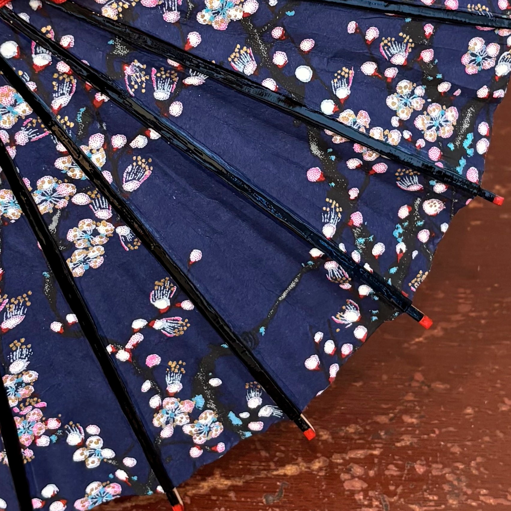 姫和傘 『枝に小梅』藍