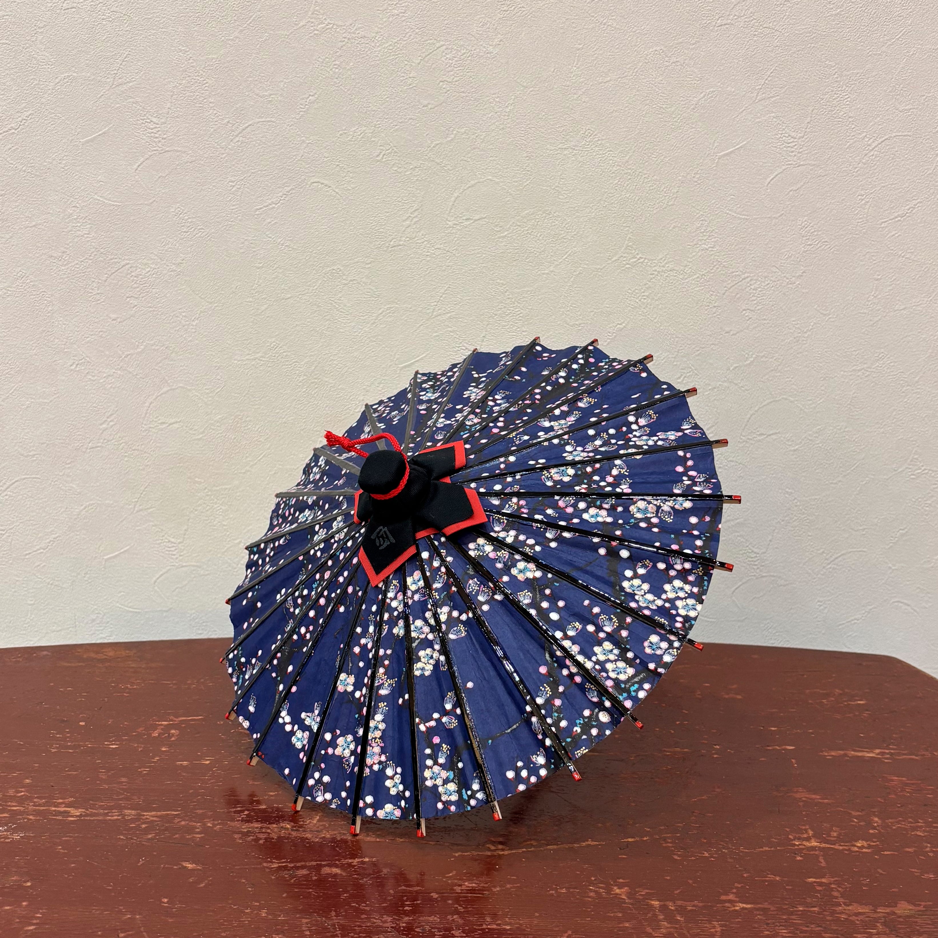 姫和傘 『枝に小梅』藍