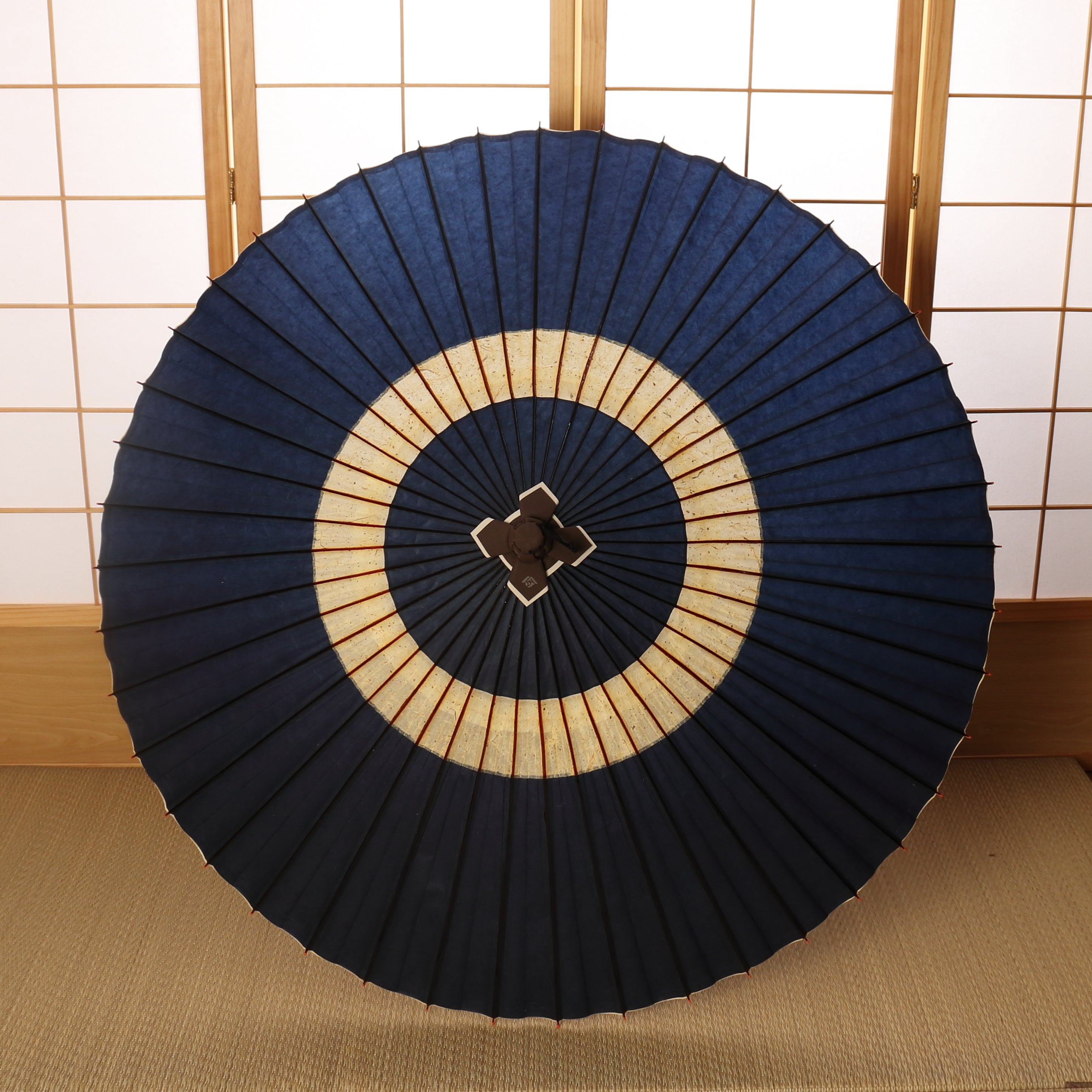 辻倉『極み』蛇の目柄/黒谷 / 藍霞