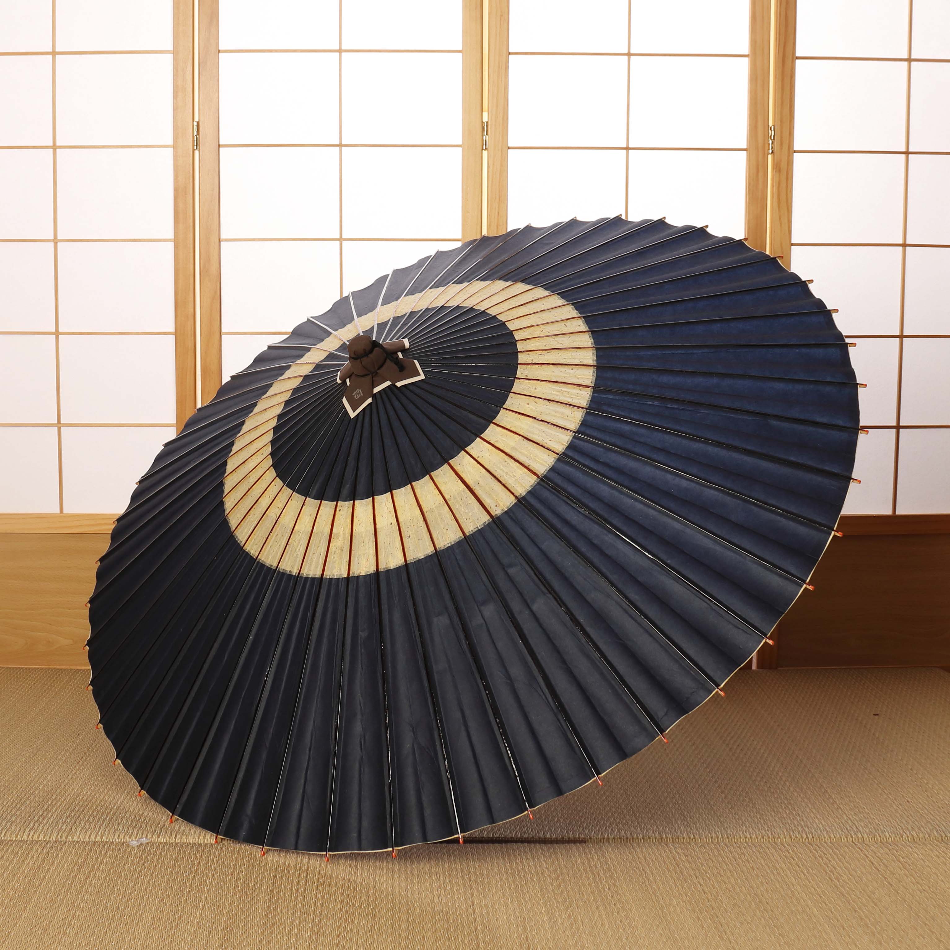 辻倉『極み』蛇の目柄/黒谷 / 藍霞