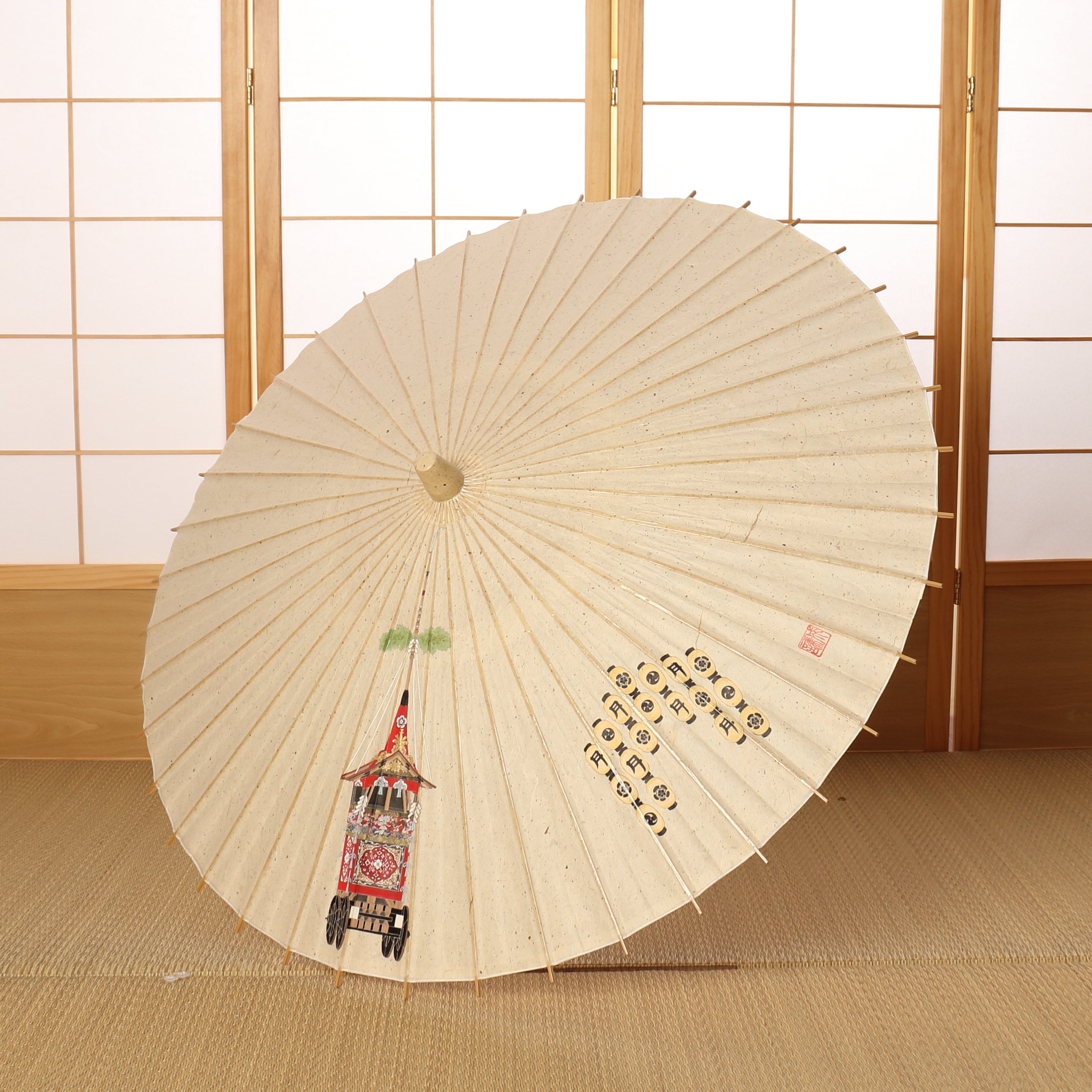 手描き京友禅 和日傘『祇園祭り』