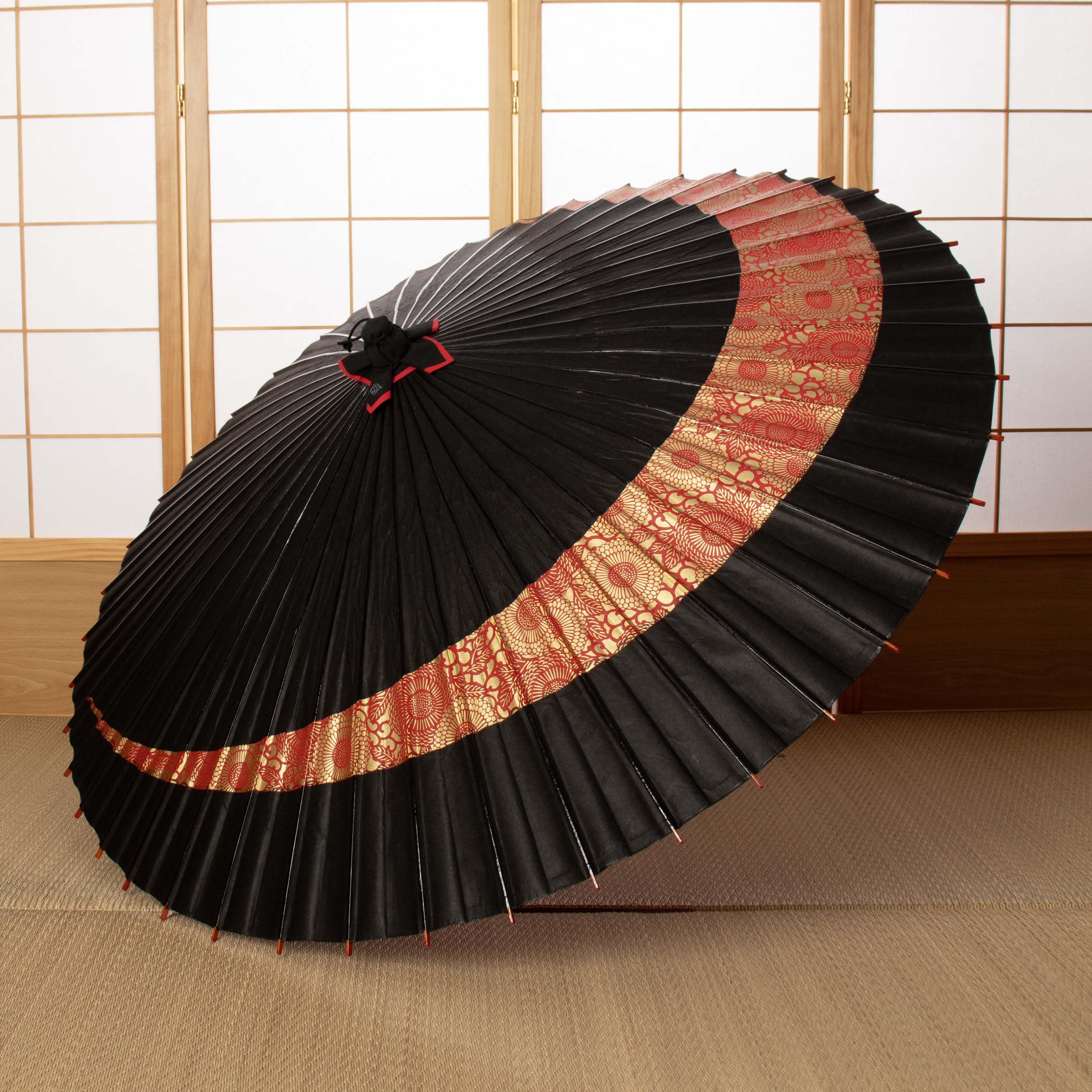 古典柄 巴『菊唐草 紅に金』