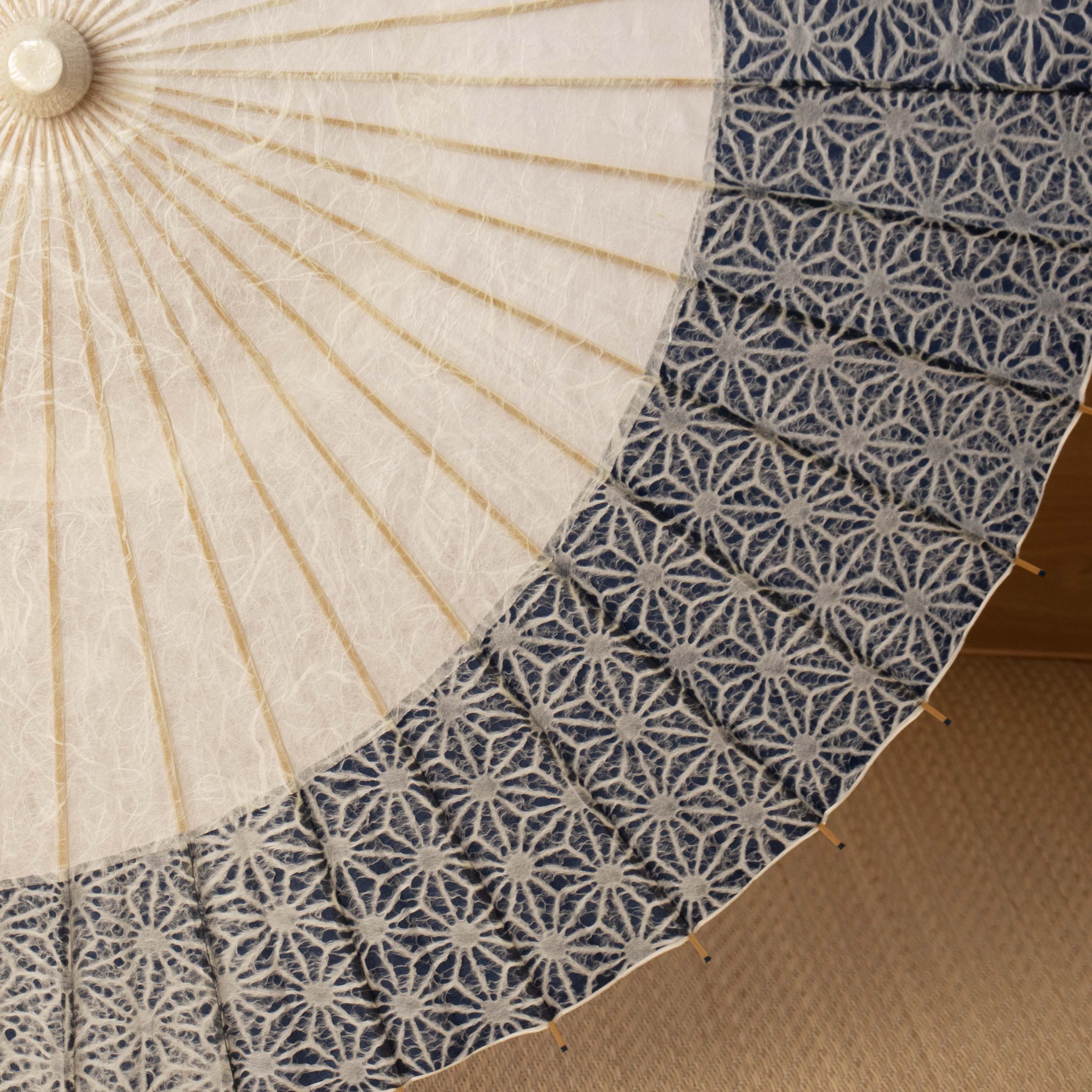 落水紙重ね『月奴』麻の葉 藍紗