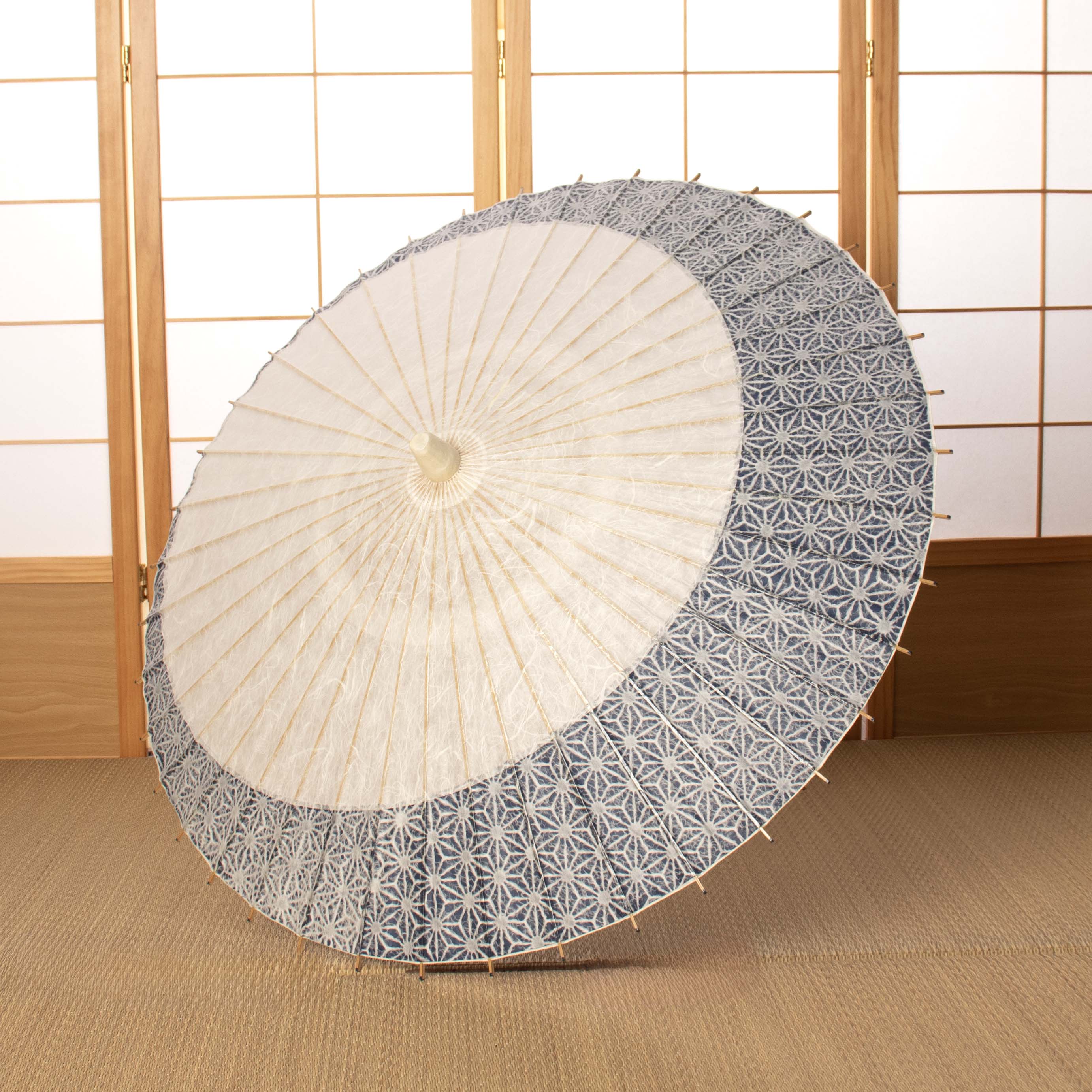 落水紙重ね『月奴』麻の葉 藍紗