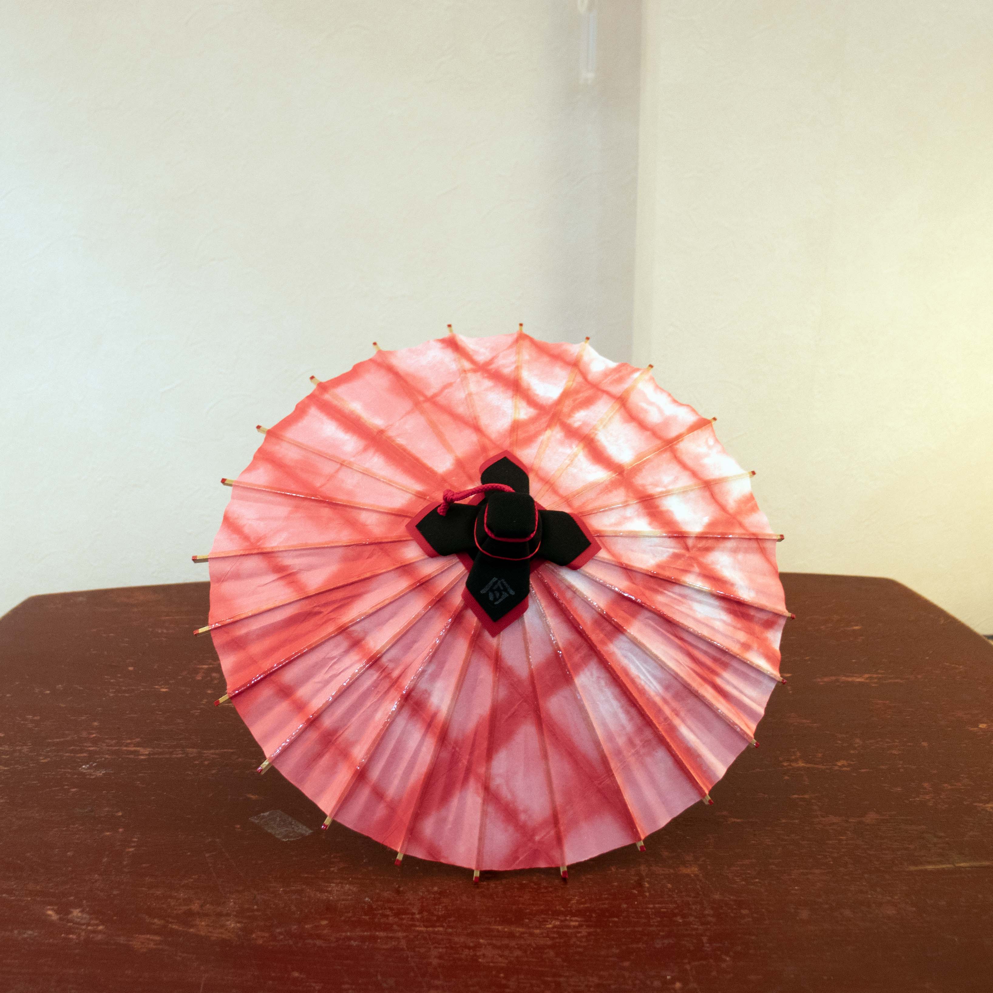 姫和傘 『板染め絞り 紅緋』