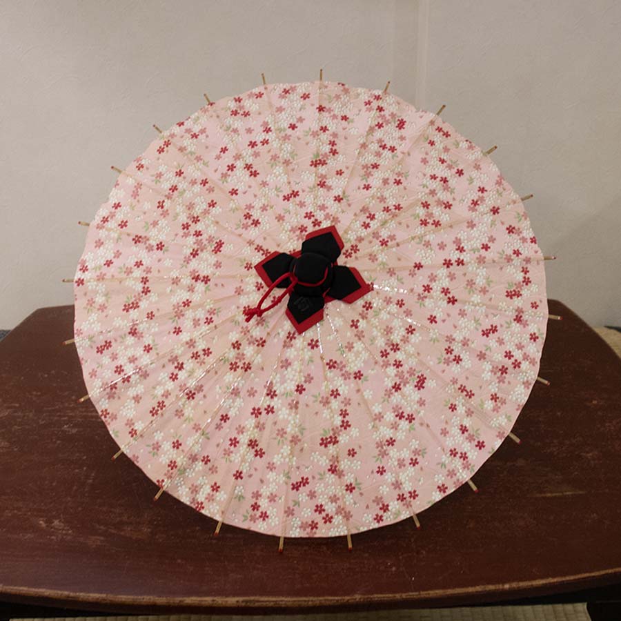 姫和傘 大寸『川面に桜』