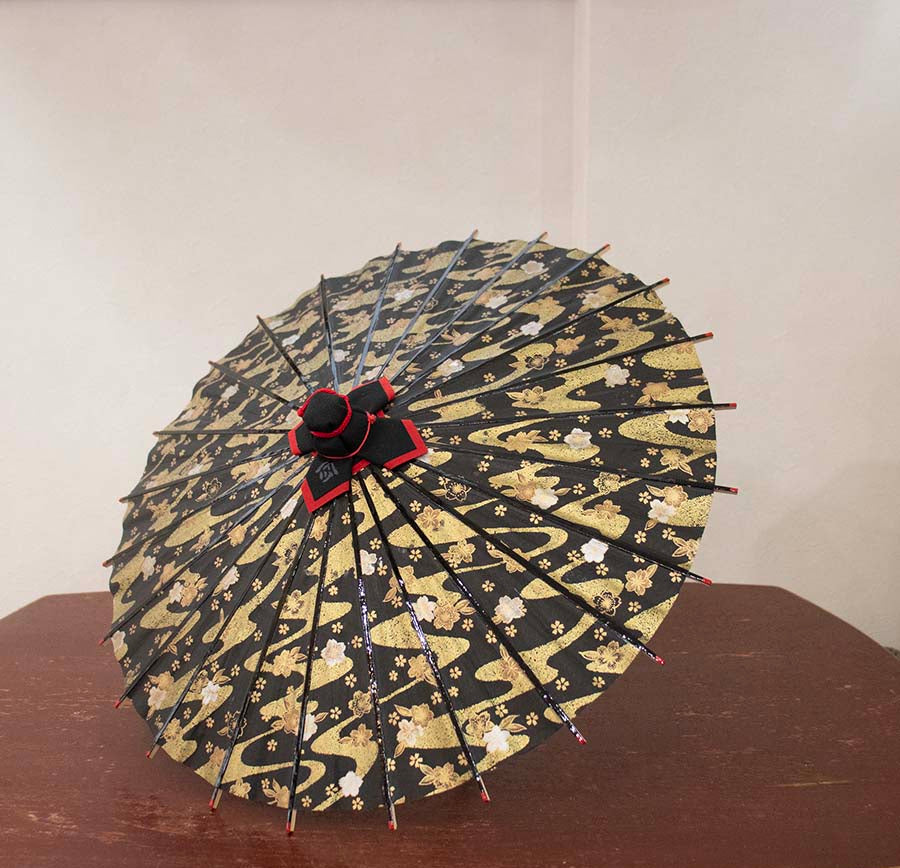 姫和傘 大寸『金彩 花筏』