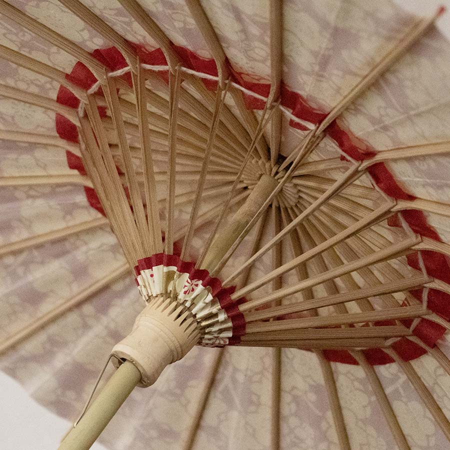 姫和傘 大寸『梅の花 赤』