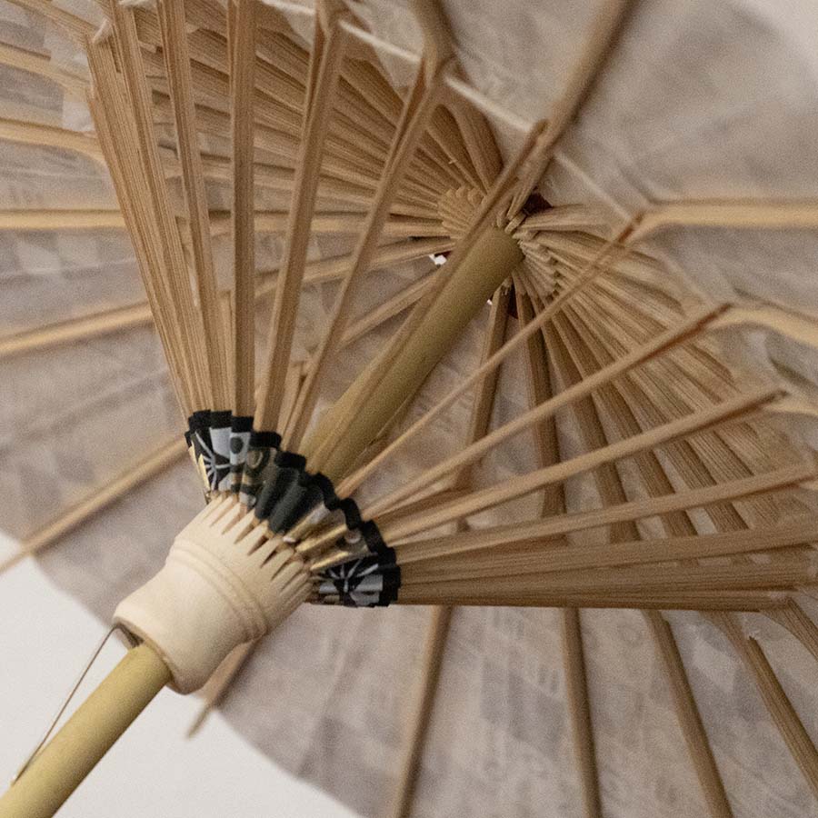 姫和傘 大寸『変わり市松 梅文様』