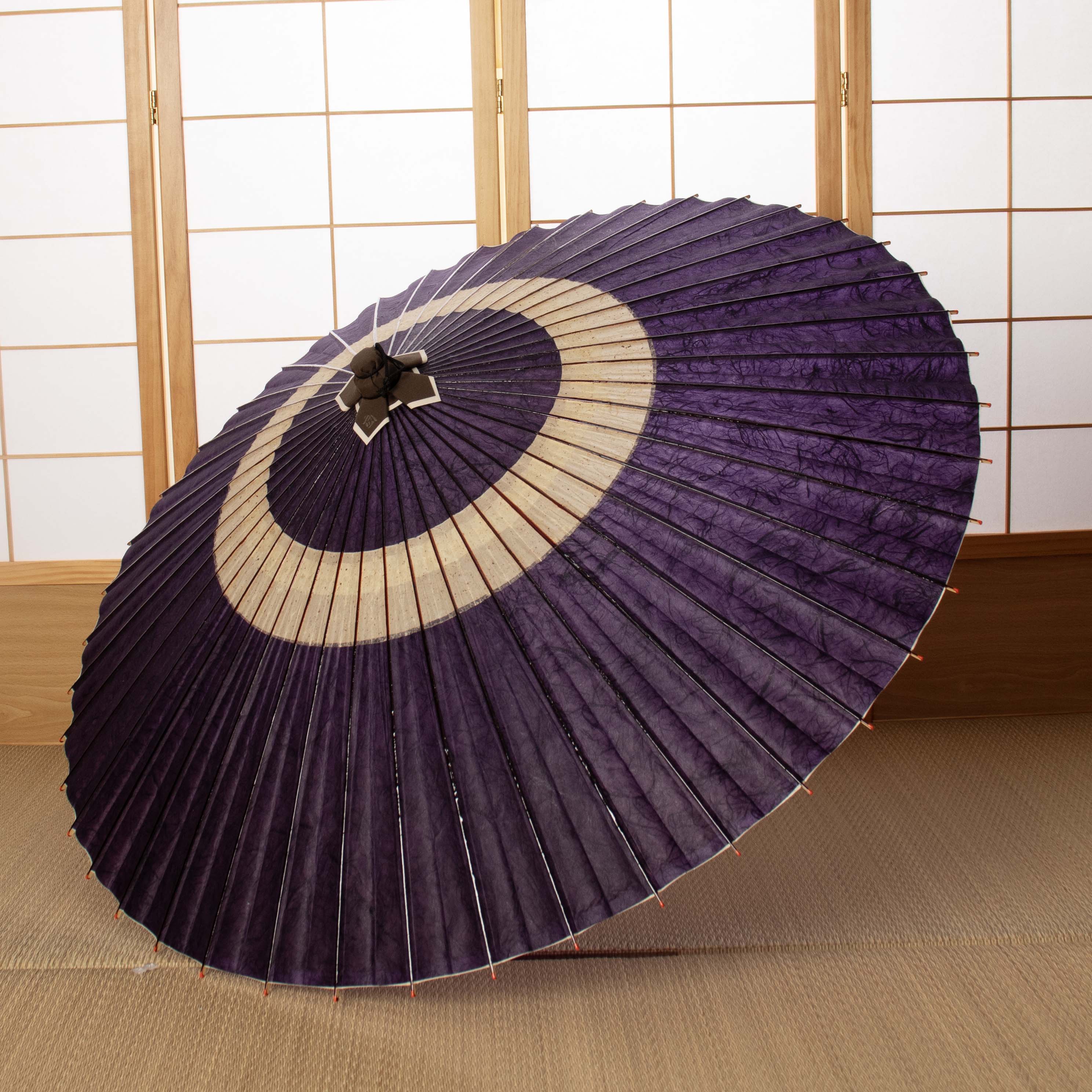 辻倉『極み』蛇の目柄/黒谷 / 紫霞