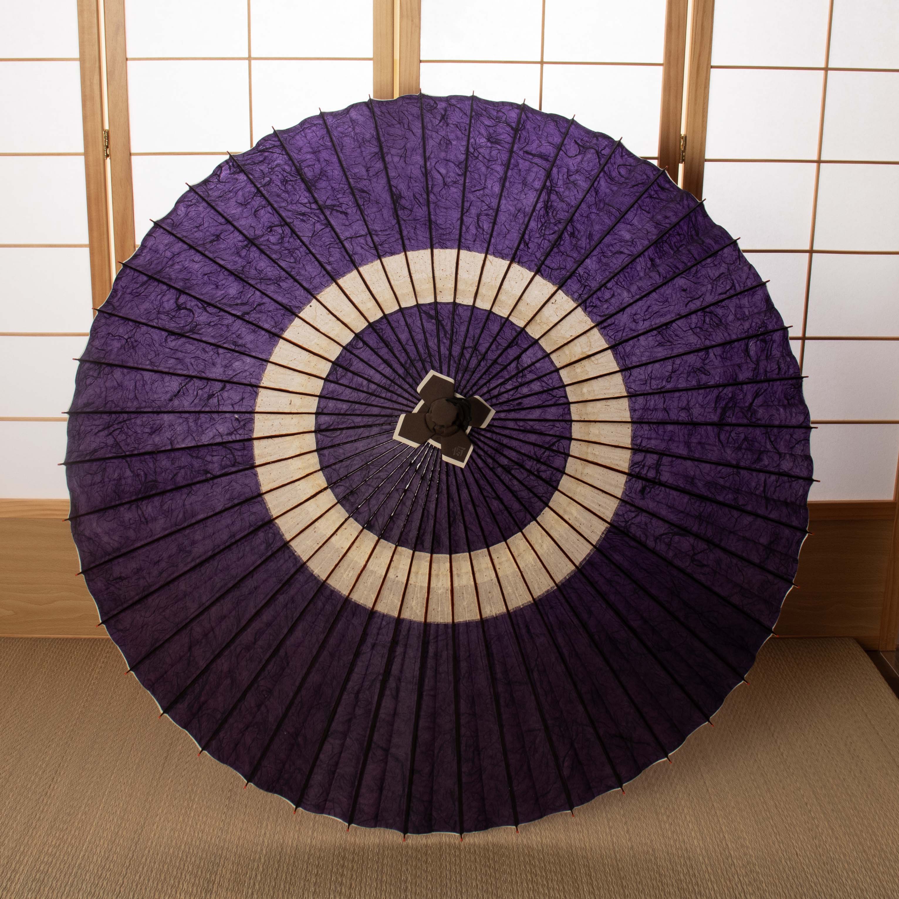 辻倉『極み』蛇の目柄/黒谷 / 紫霞