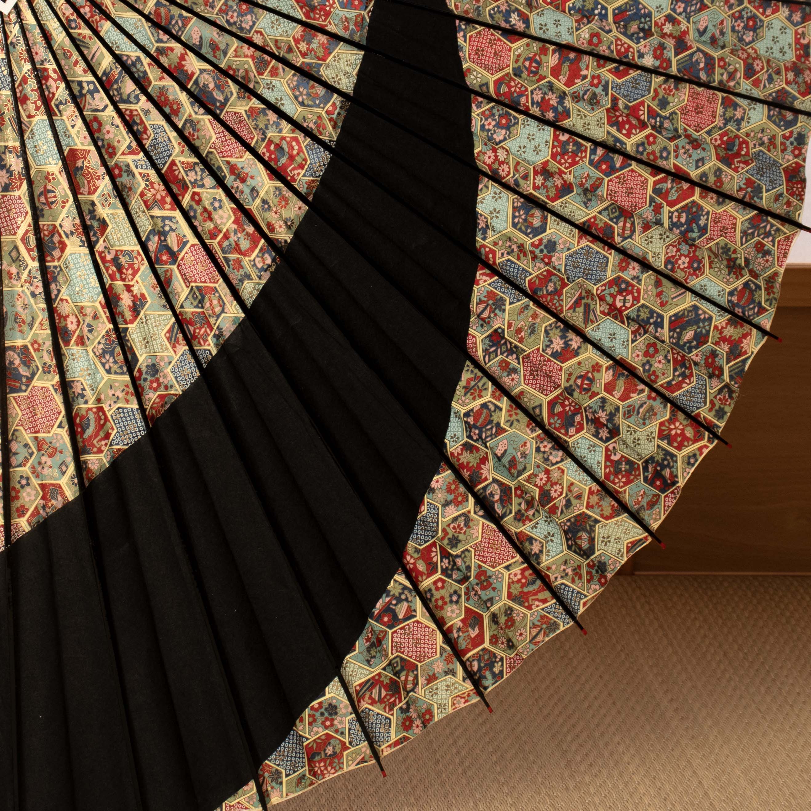 和かさね 『亀甲花紋に漆黒』