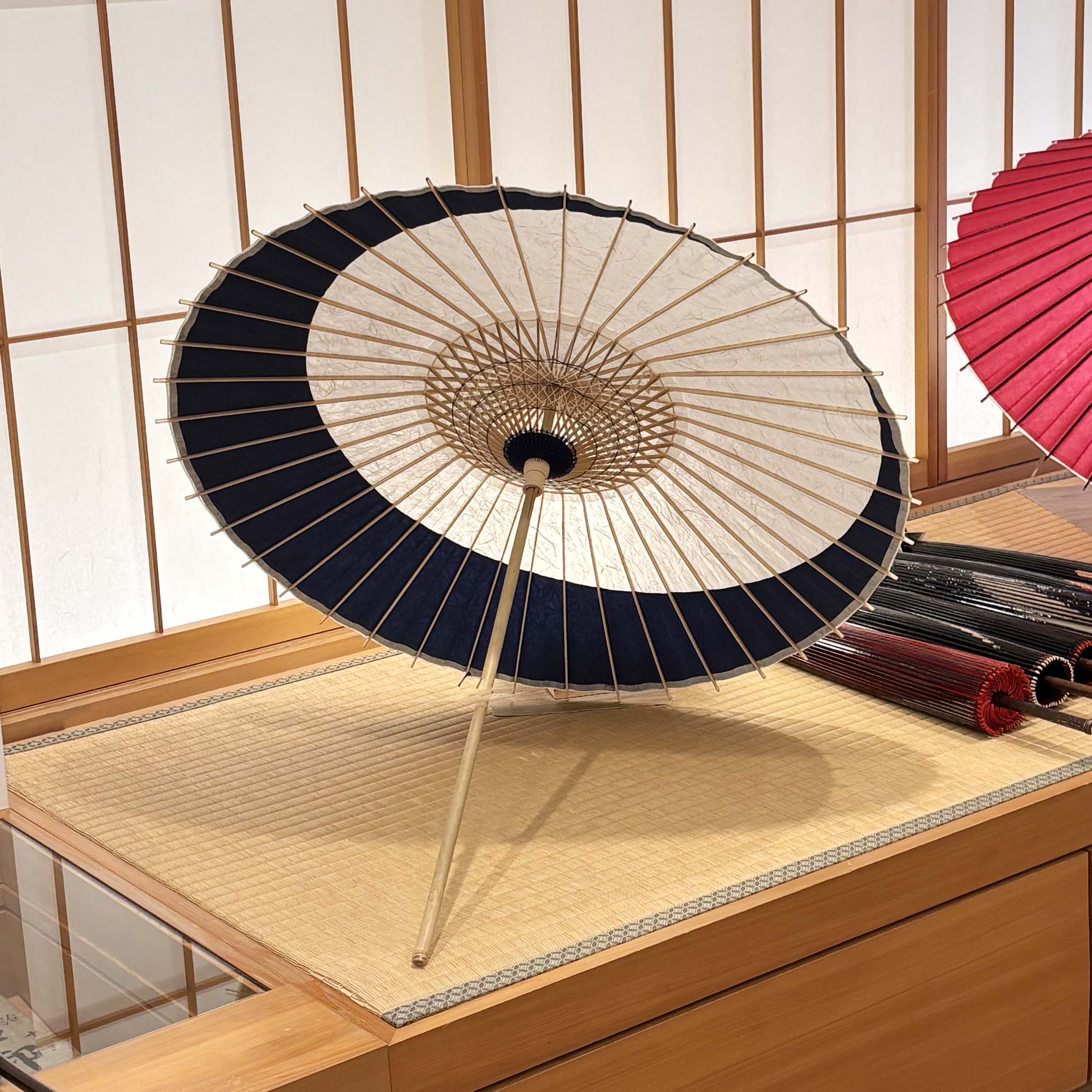 落水紙重ね『月奴』麻の葉 藍紗