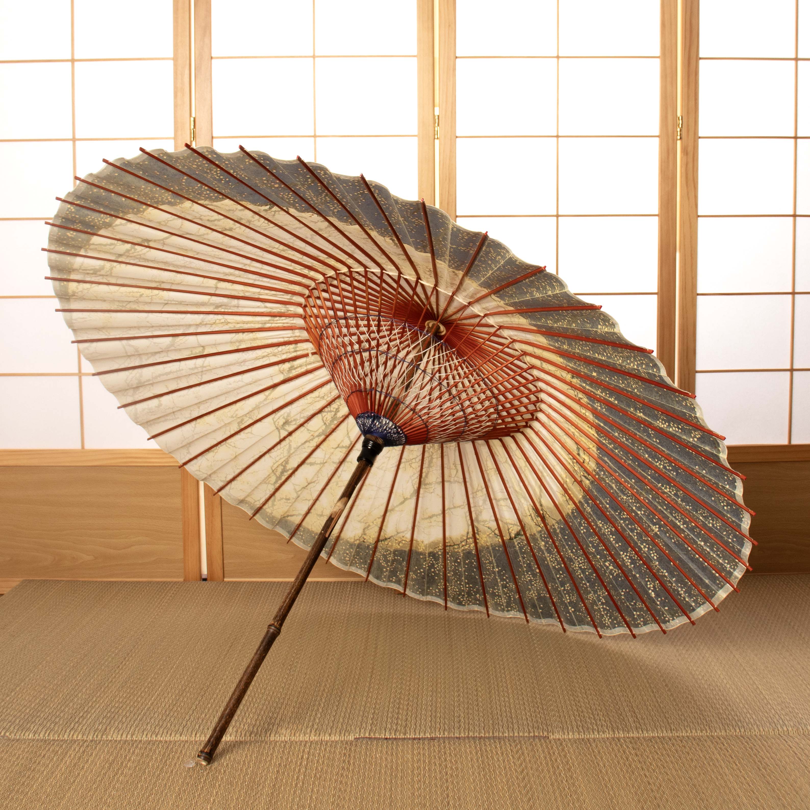 特選月奴 『銀彩梅流水 藍』