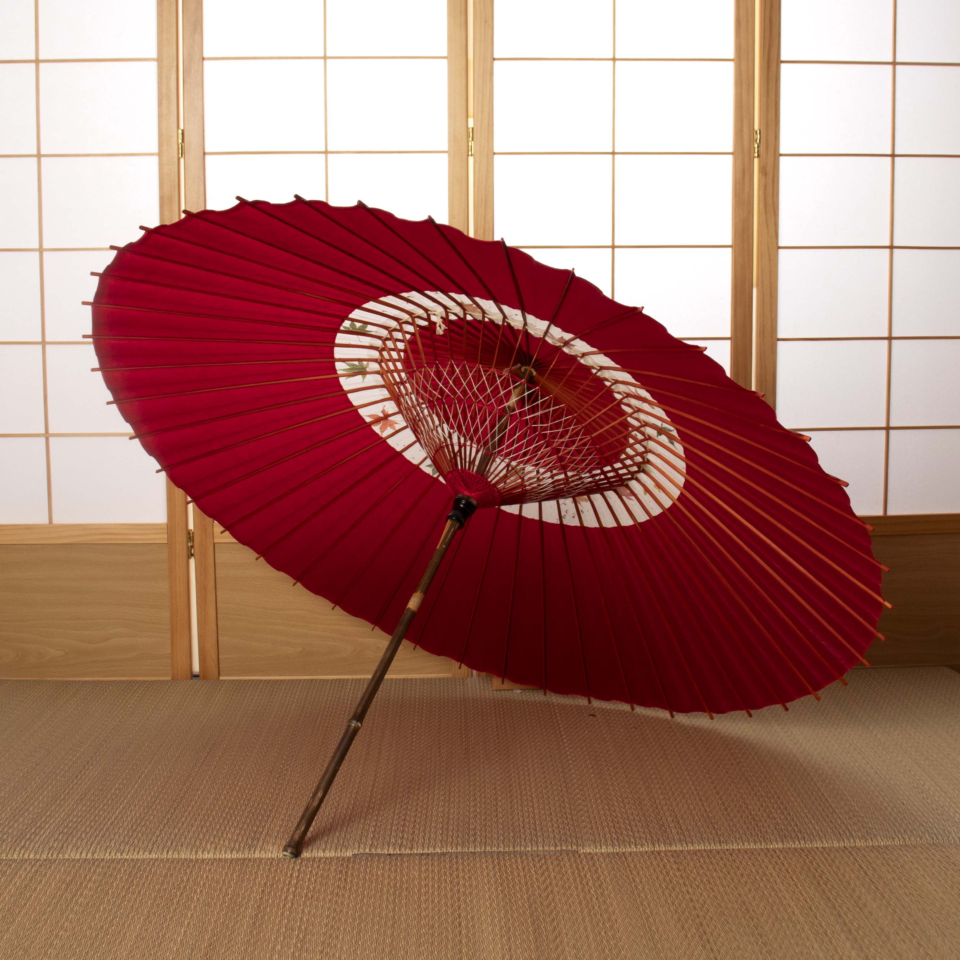 特選蛇の目柄 『深紅に紅葉』