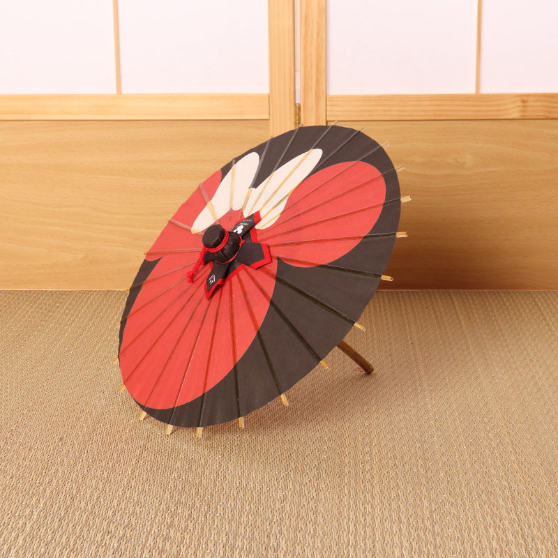 ディズニー/京都伝統工芸 姫和傘⑥ミニー月奴/赤