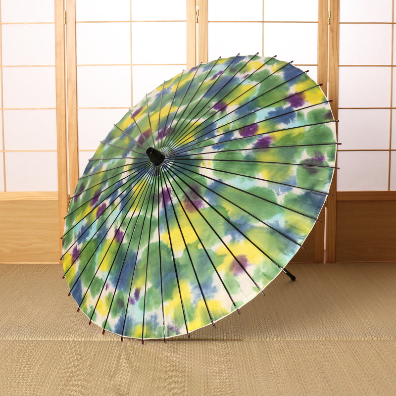 黒竹和日傘  ぼかし染め『パンジー』