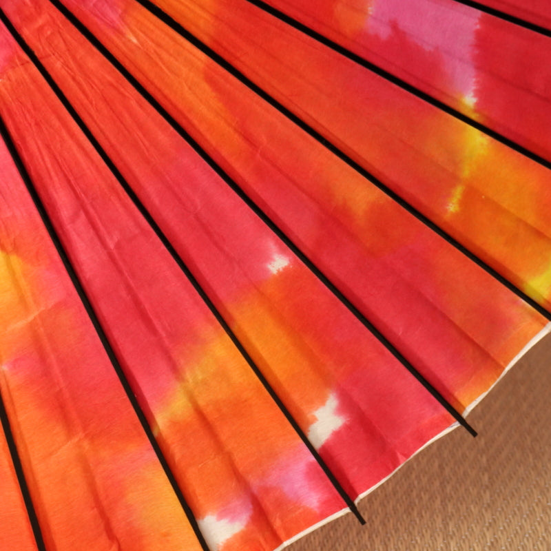 黒竹和日傘  ぼかし染め『パンジー』朱黄