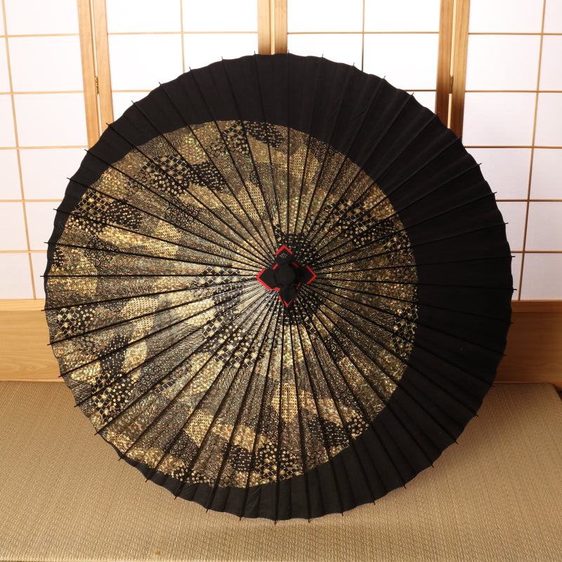 特選月奴 京友禅 『金彩華文様に漆黒』