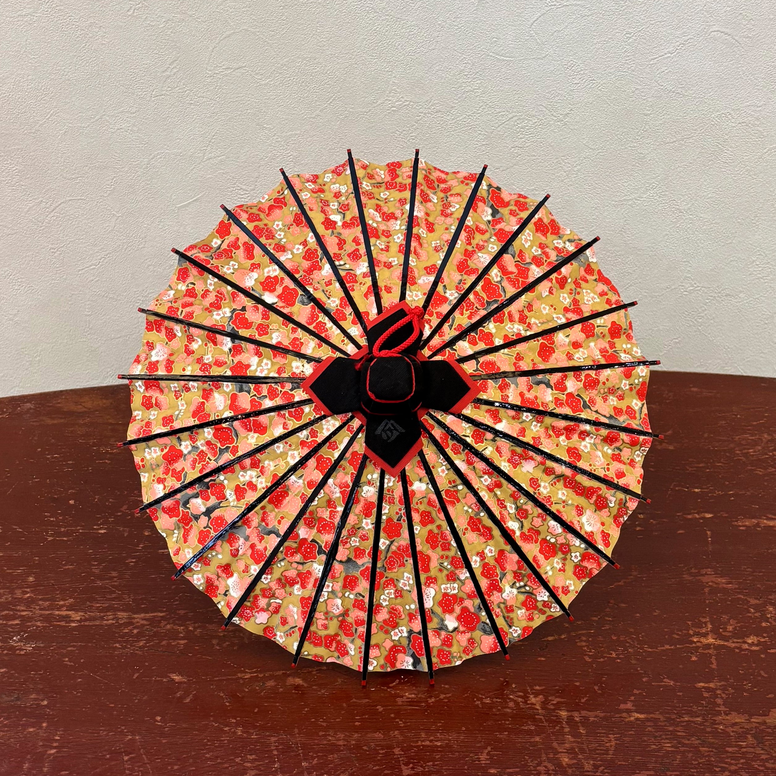 姫和傘 『金雲紅梅』