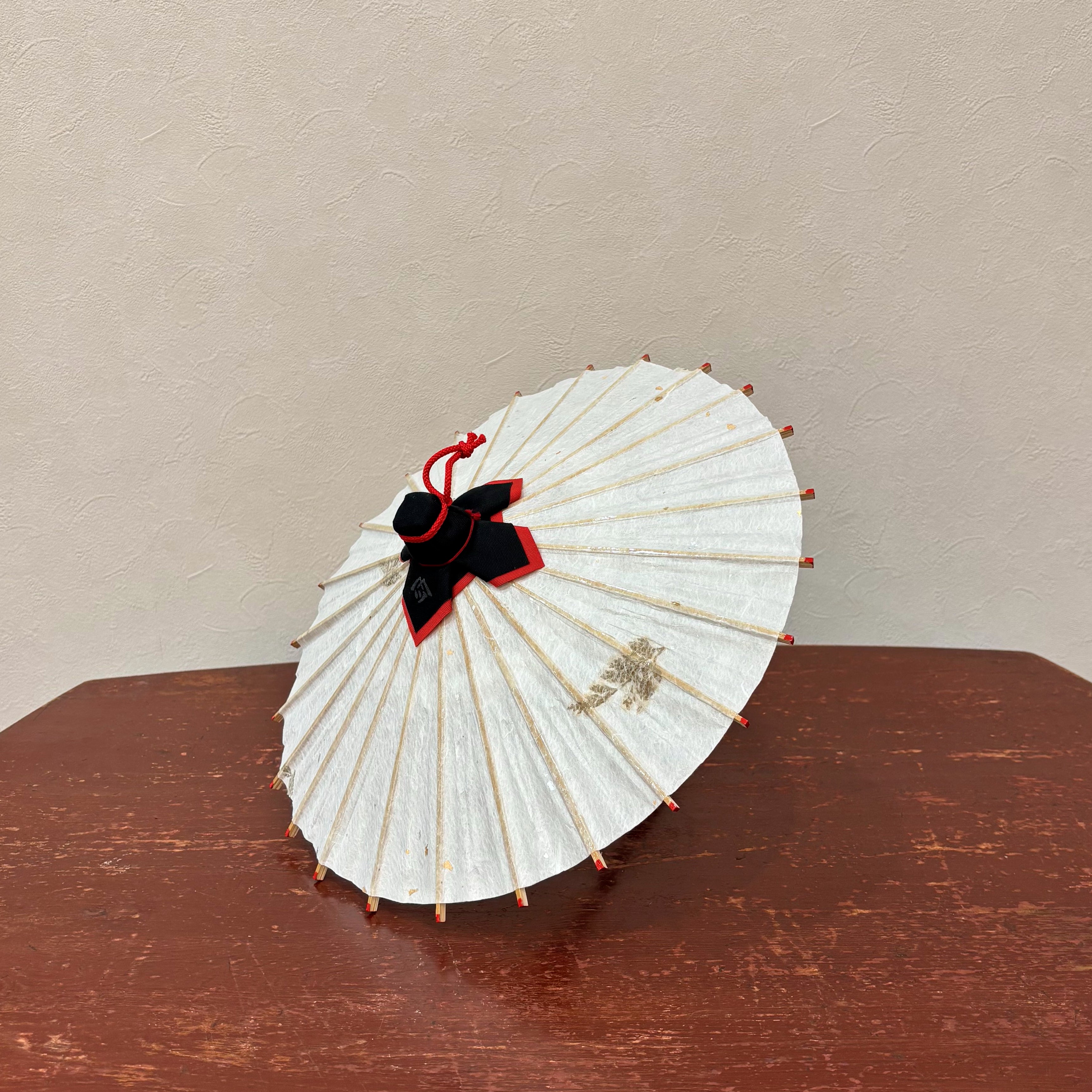 姫和傘 『葉入り/シダ』クリア漆