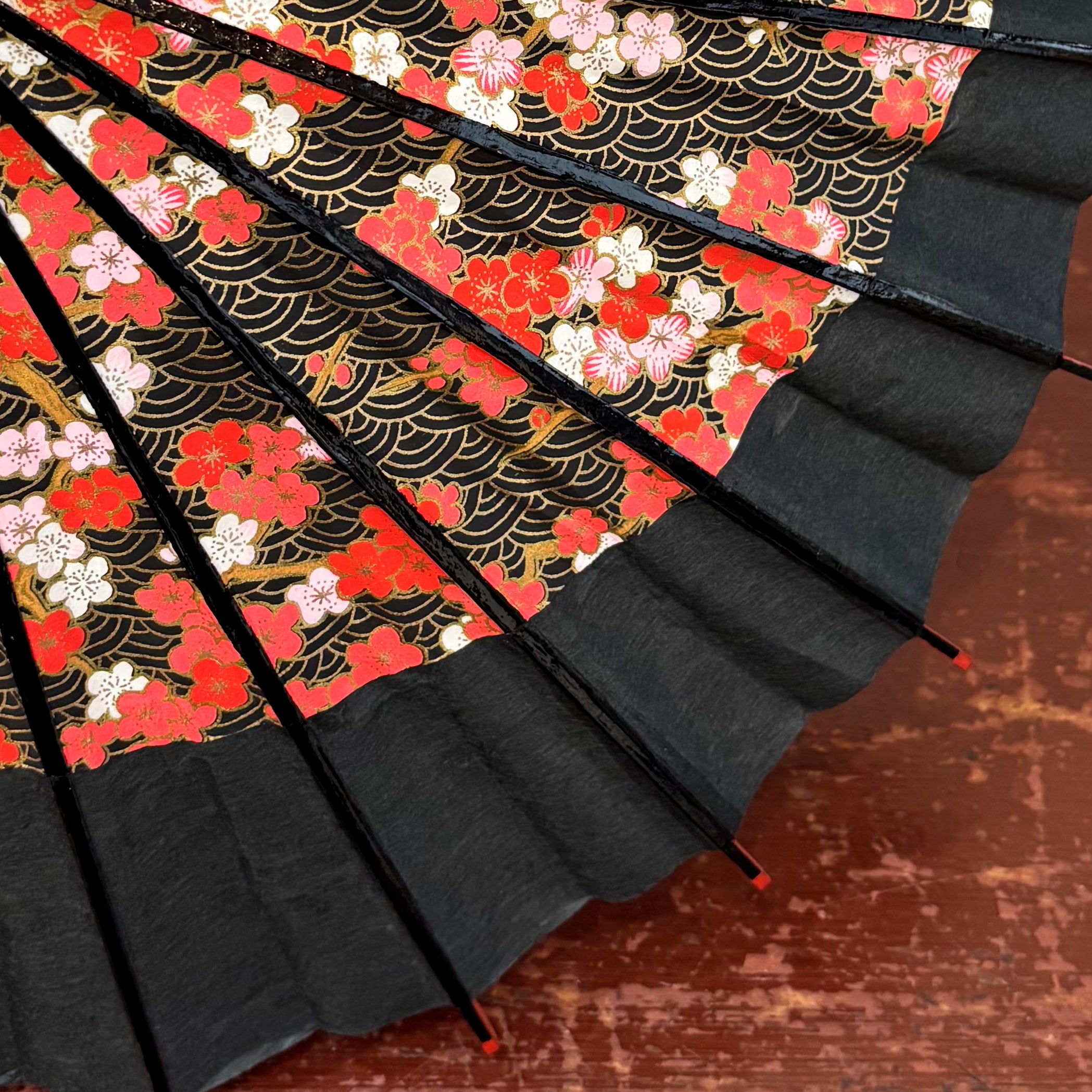 姫和傘 大寸 『梅波に月影』