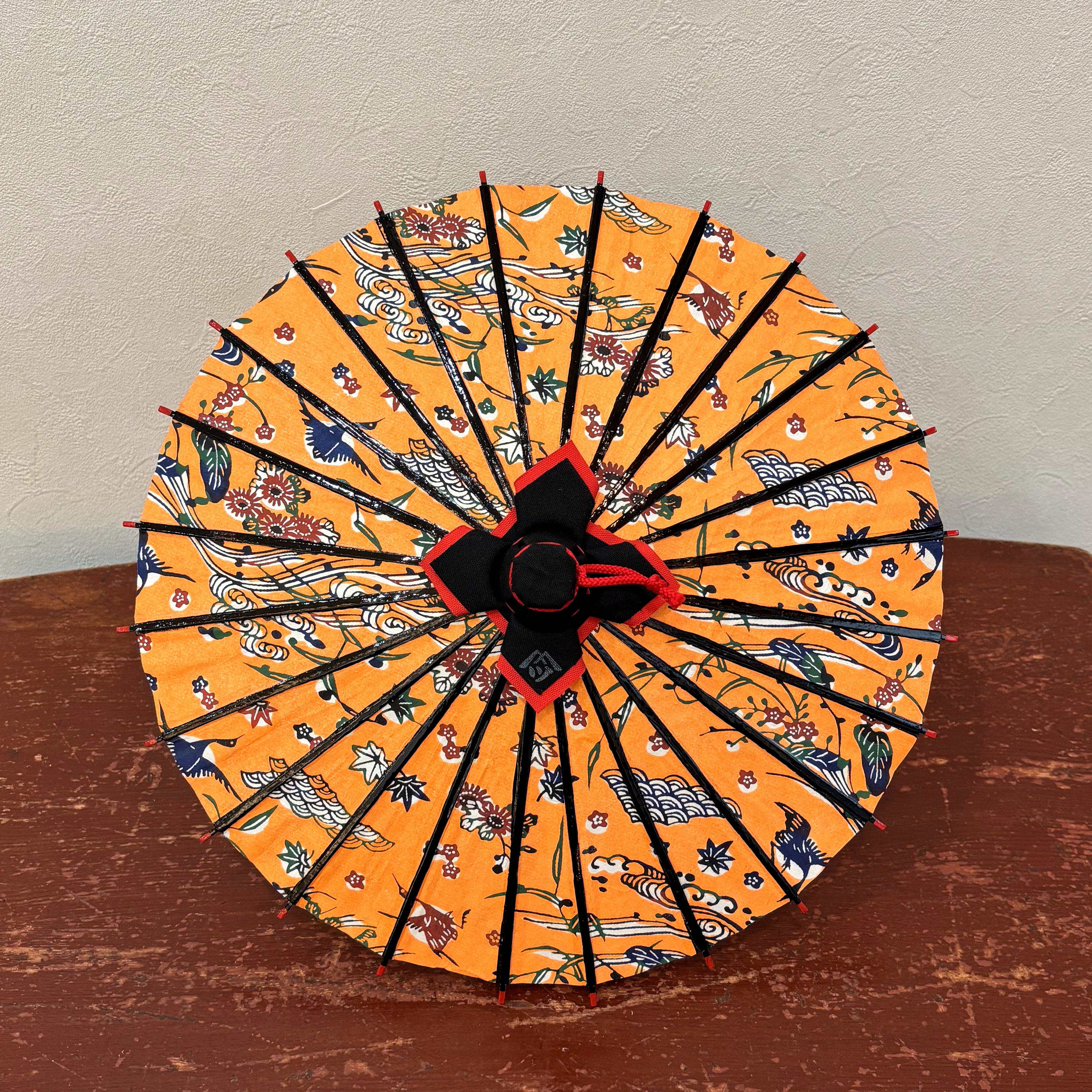 姫和傘 『花鳥風月』朱