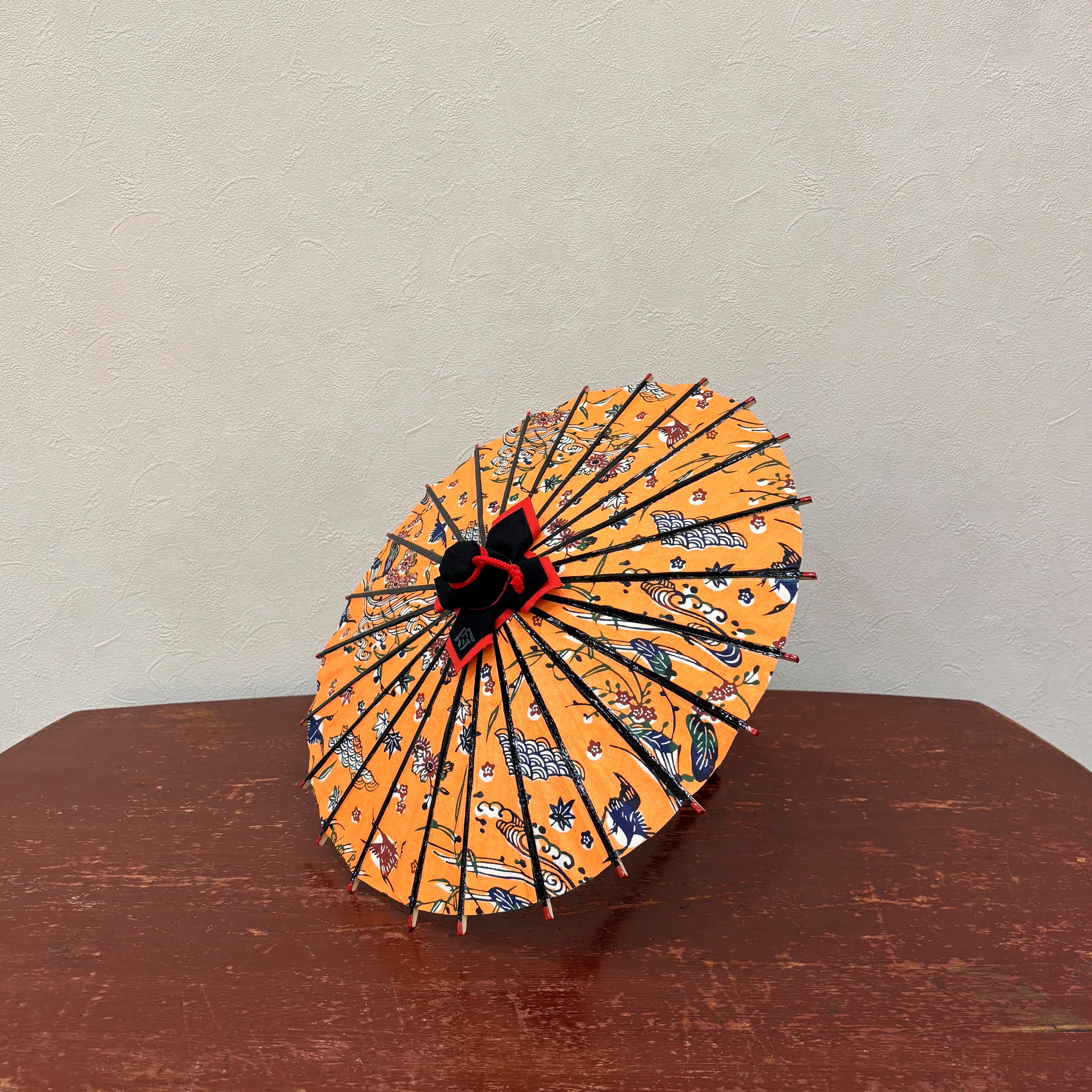 姫和傘 『花鳥風月』朱