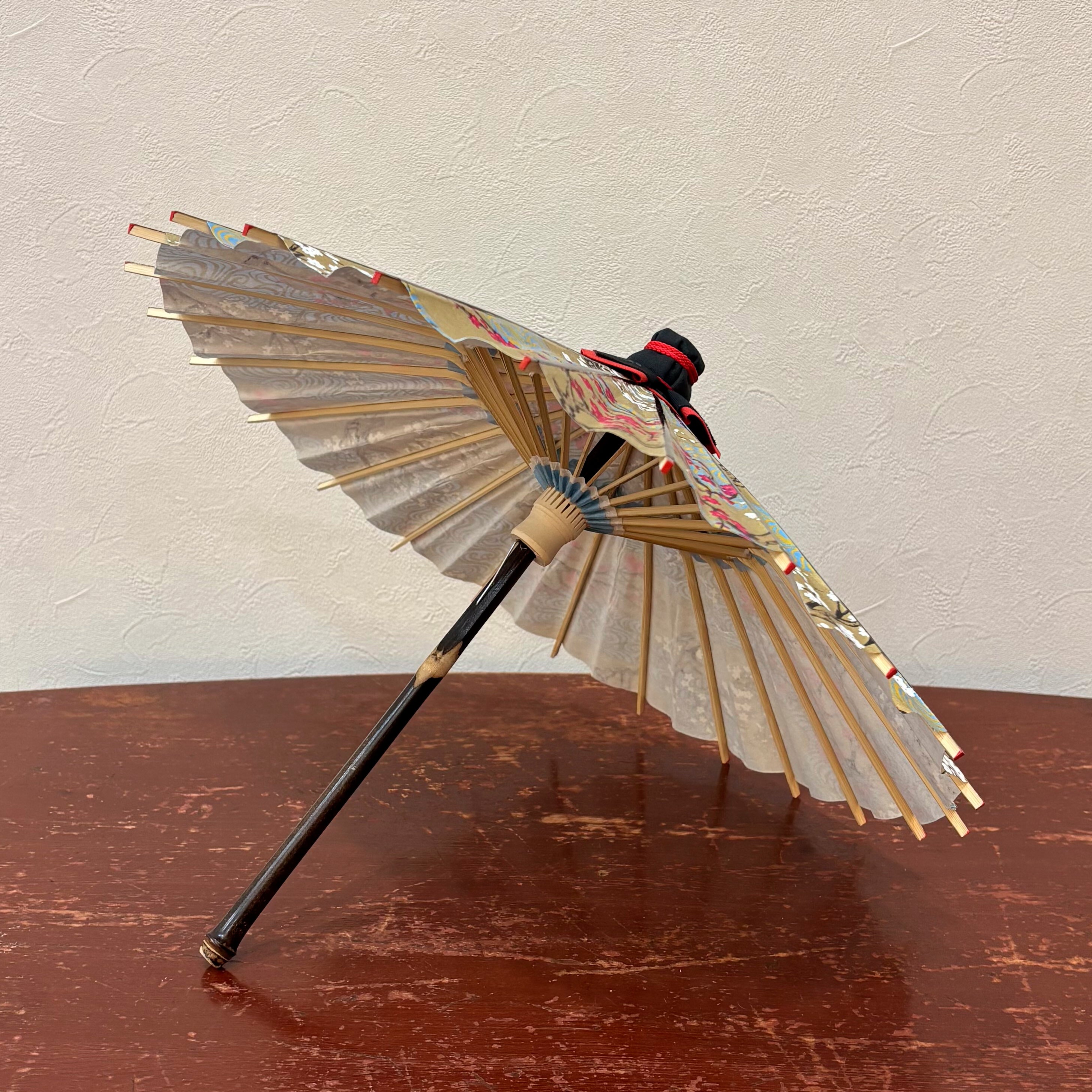 姫和傘 大寸 紅梅白梅観世流水