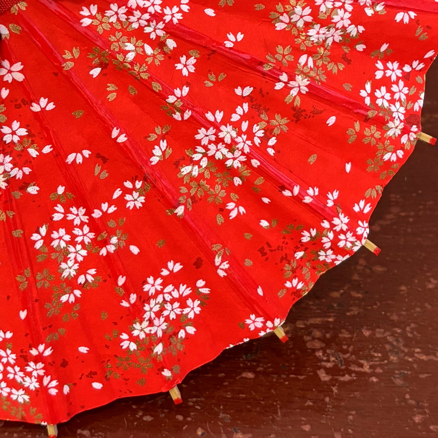 姫和傘 『桜かすみ』赤/クリア漆