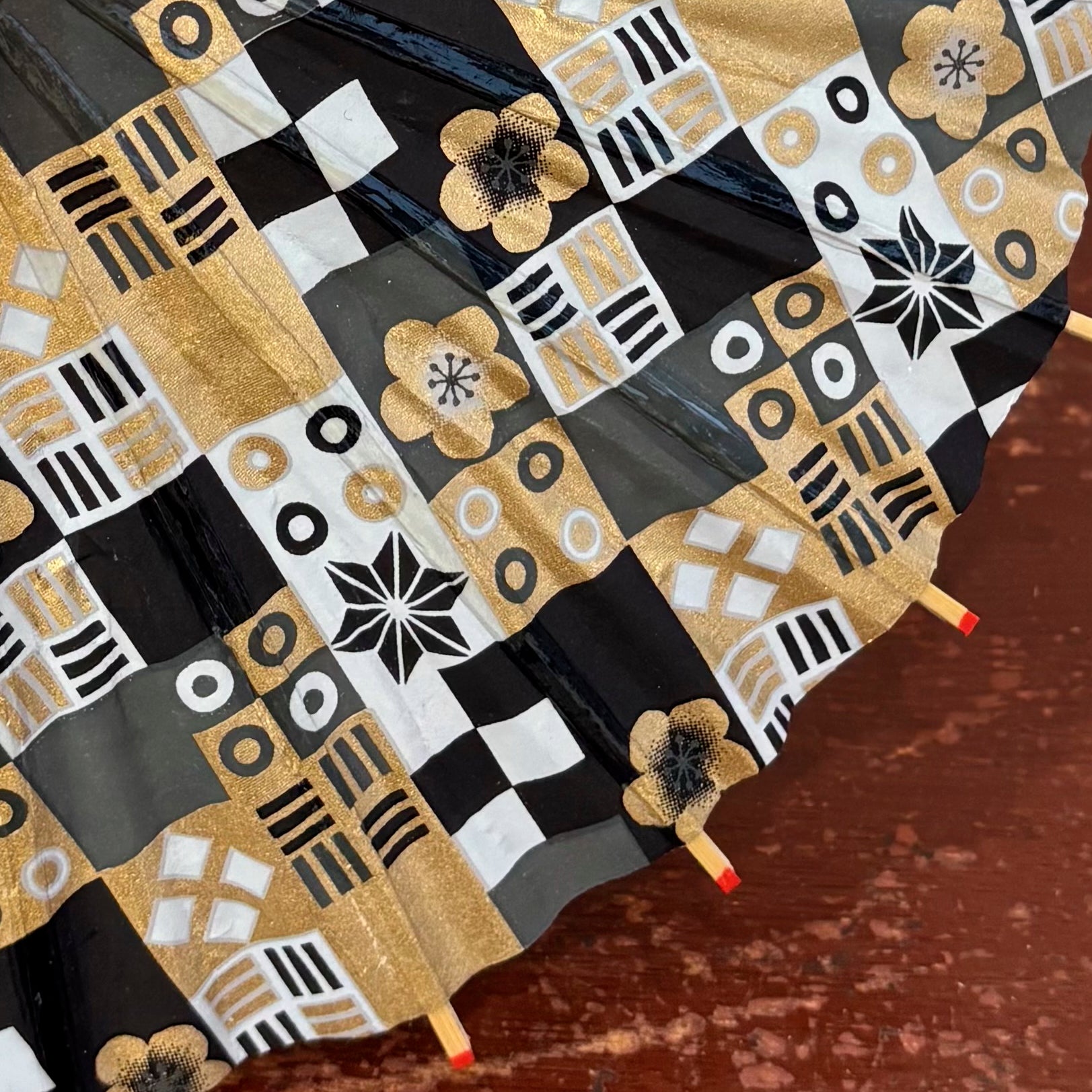 姫和傘 『金彩/モダン梅』クリア漆