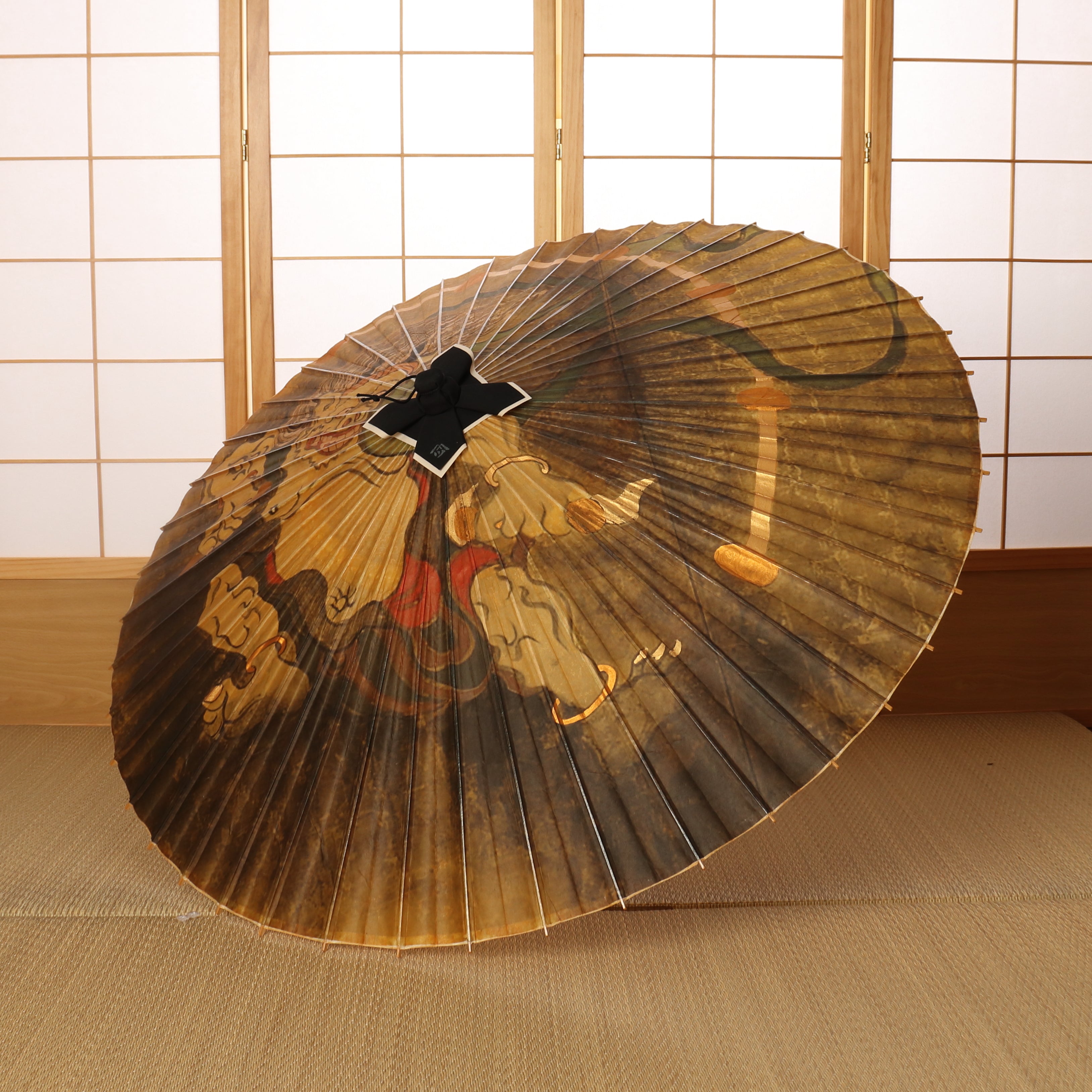 蛇の目傘 -雷神図-