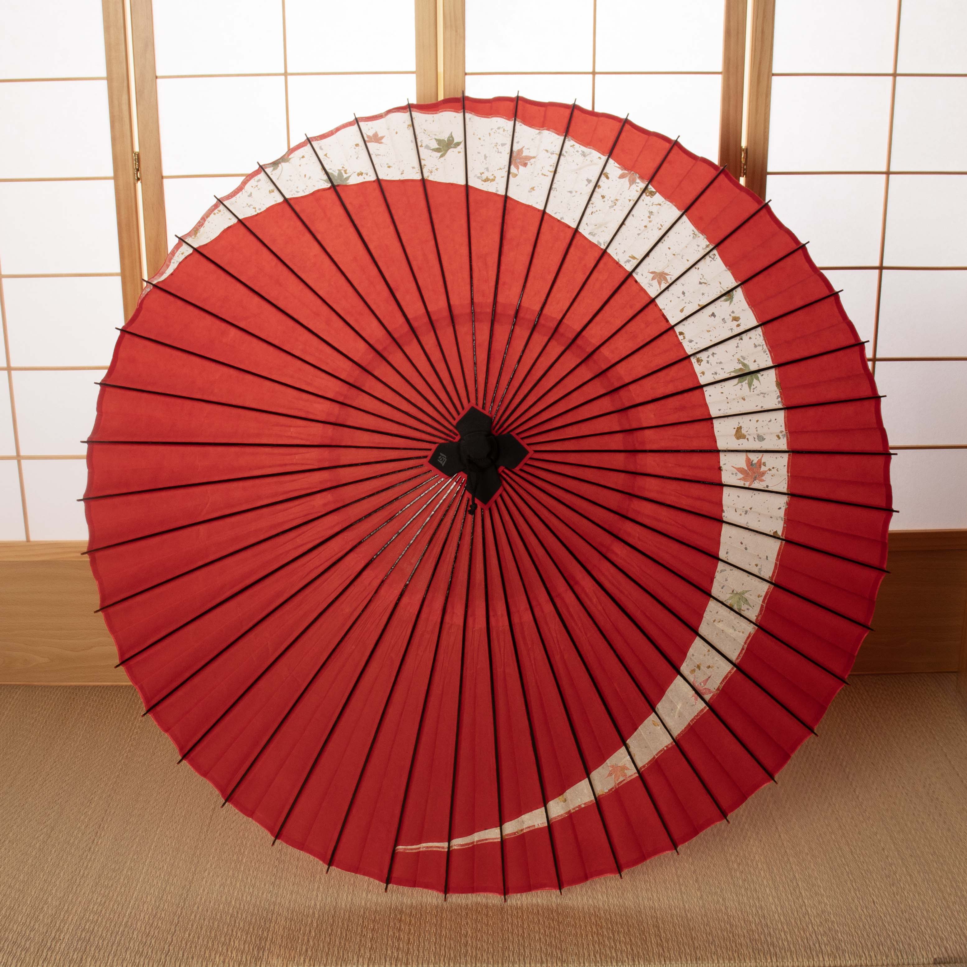 古典柄 巴『紅巴 - 透かし葉紅葉 -』